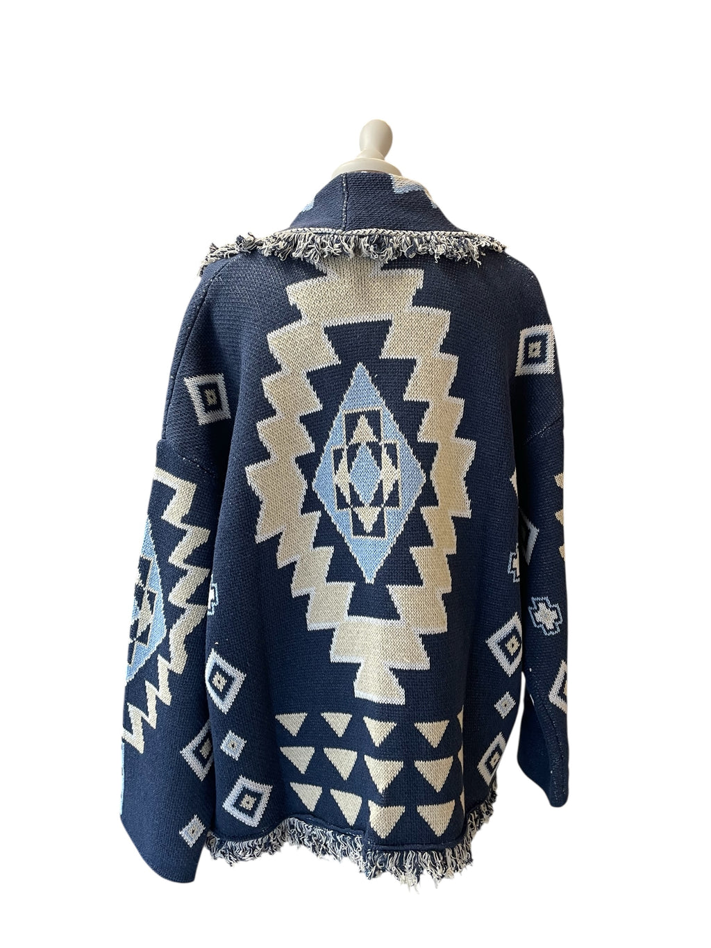 Cardigan alanui blu/azzurro/panna