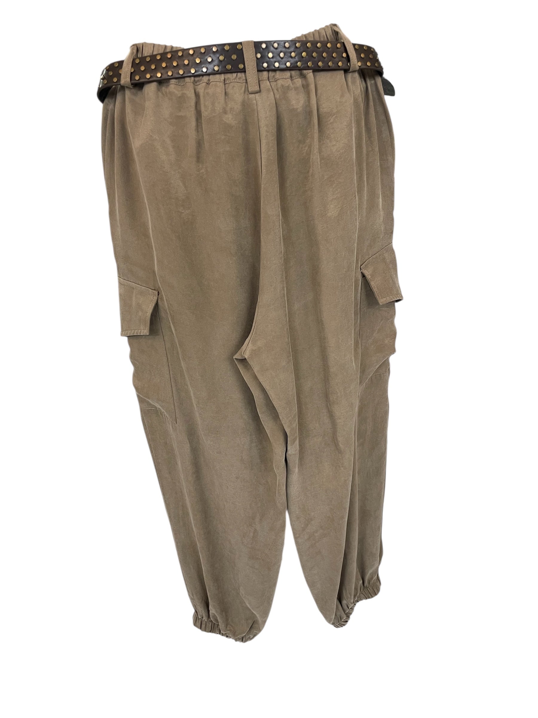 Pantalone cargo con elastico sul fondo Vicolo in Cupro