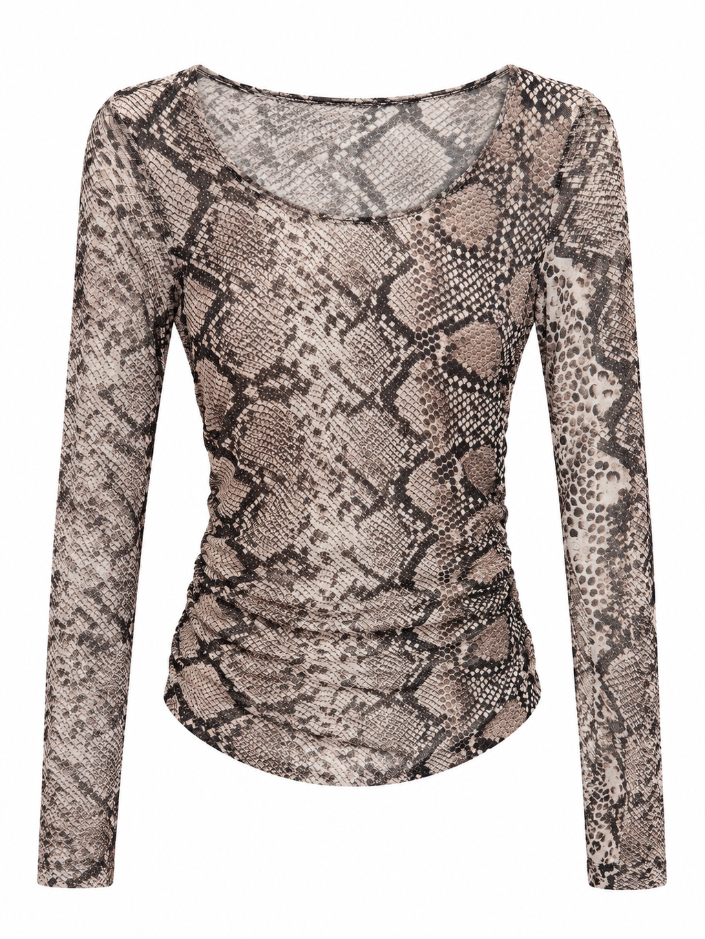 Maglia tulle pitonata