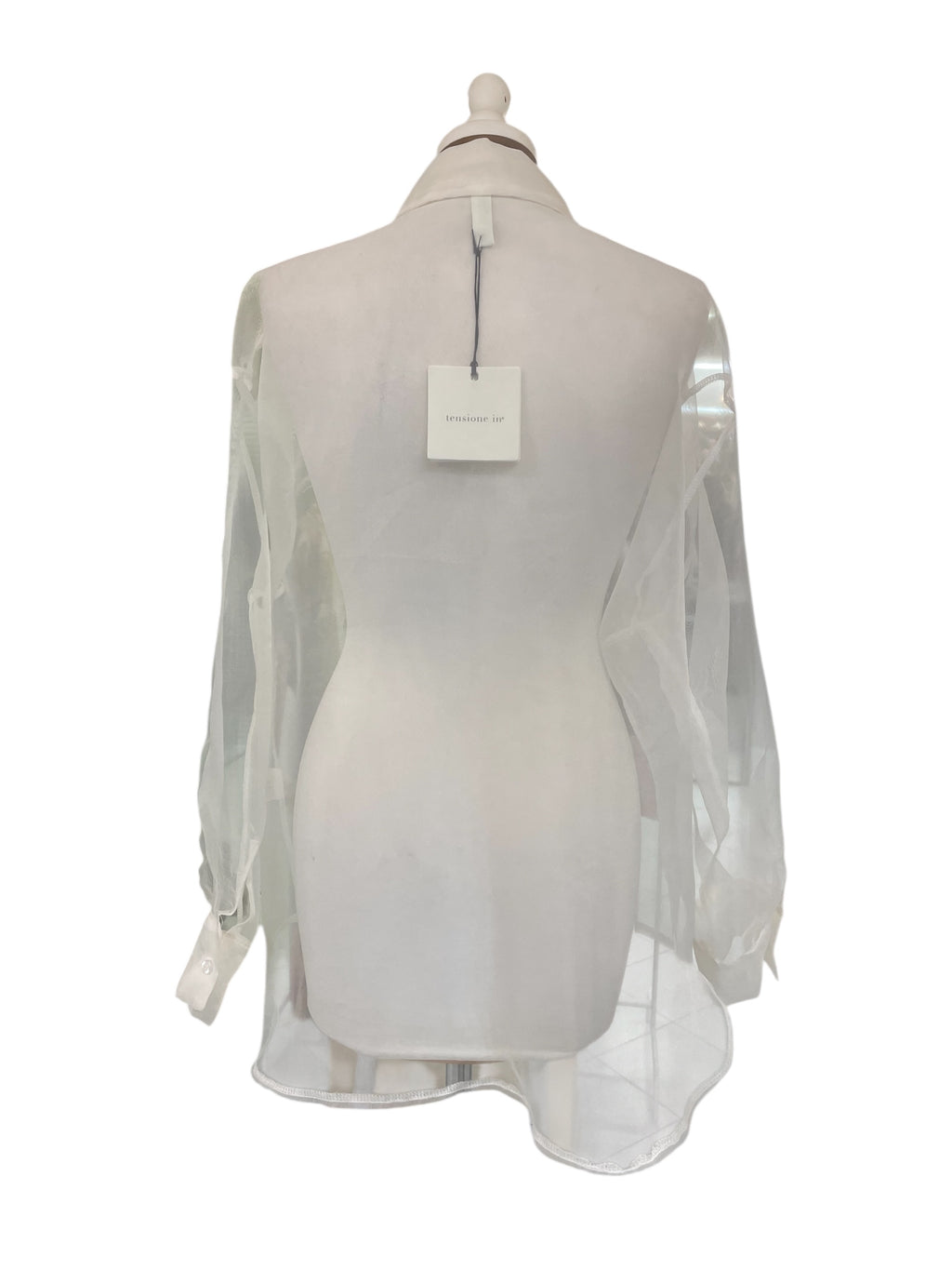Camicia bianca trasparente