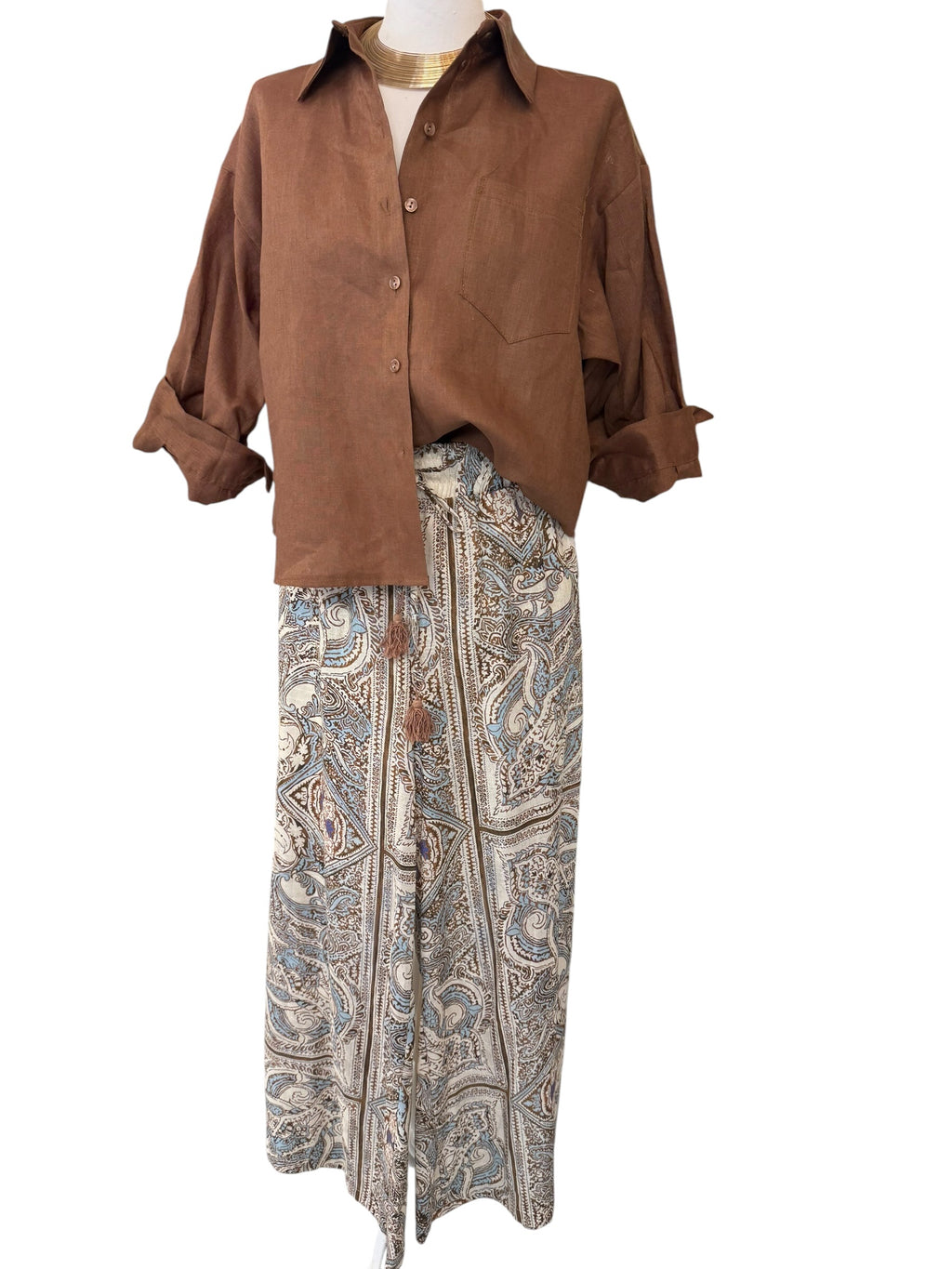 Pantalone palazzo a fantasia