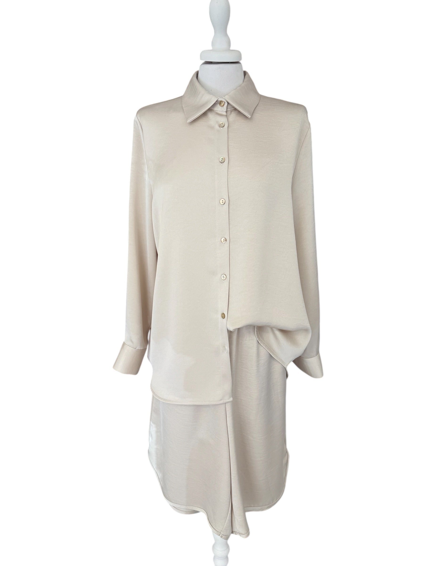 Coordinato satin camicia + bermuda