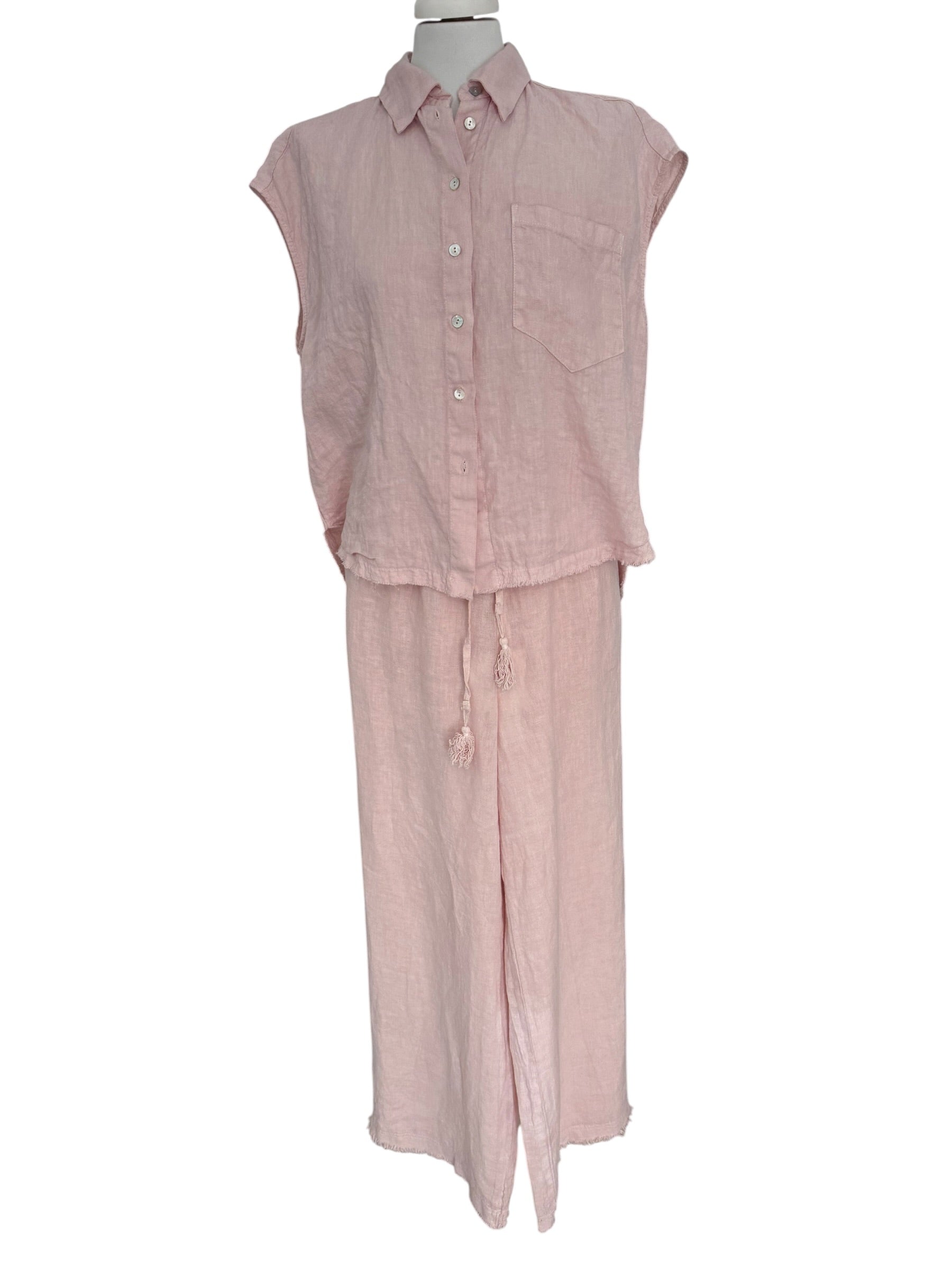 Pantalone palazzo puro lino