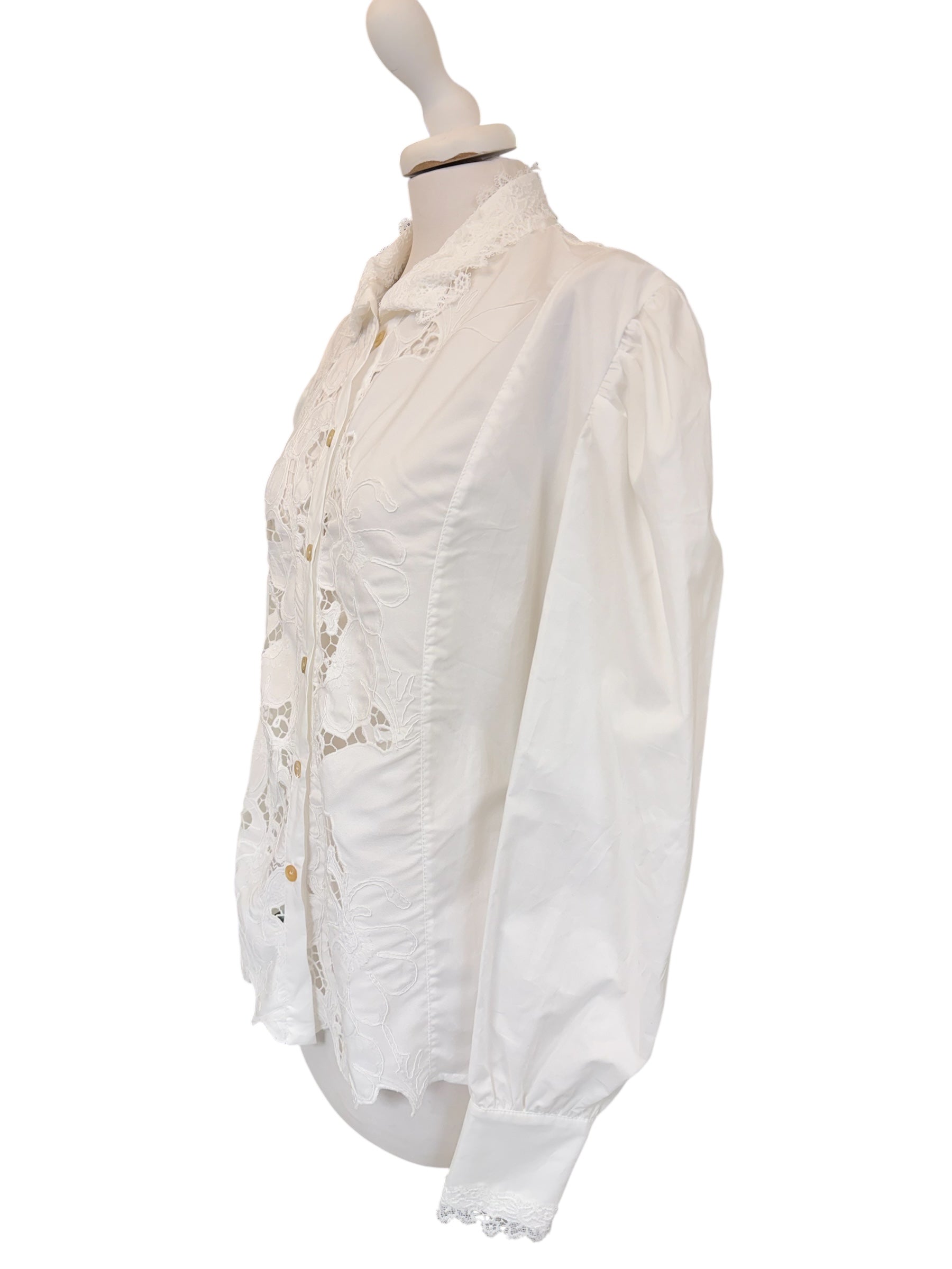 Camicia ricamo bianco
