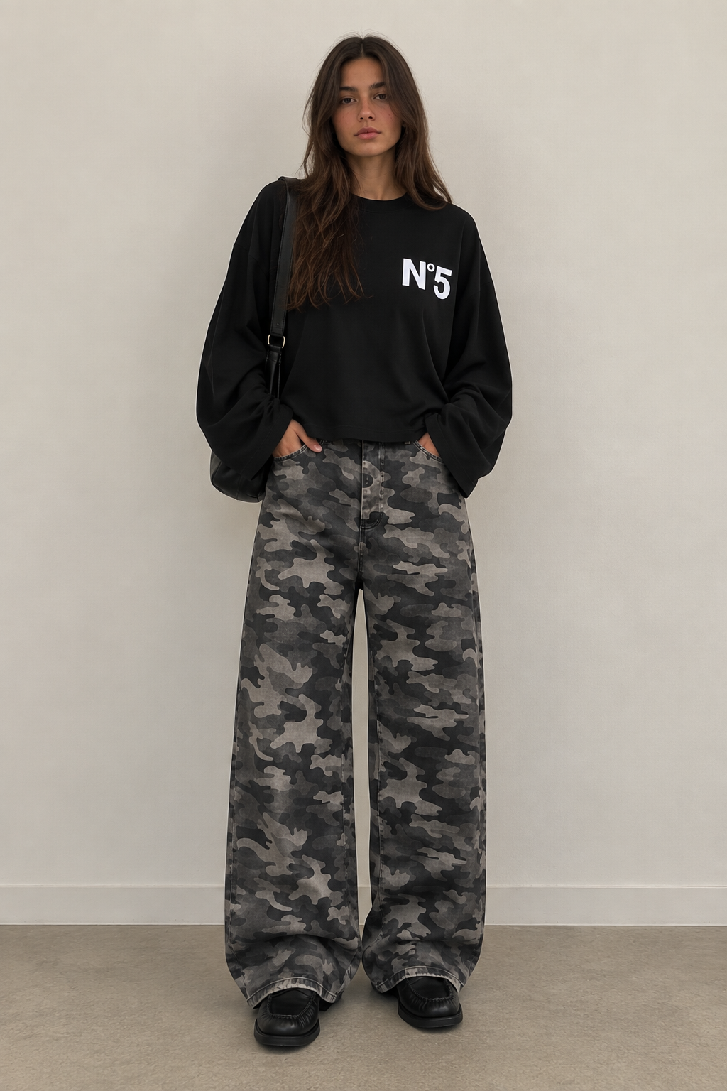Kaja-CAMU DENIM NERO/GRIGIO