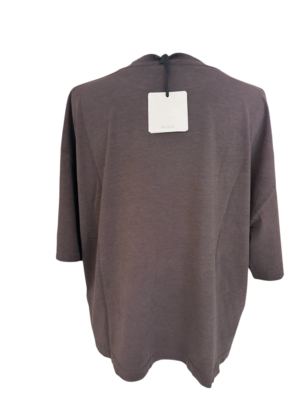 T-shirt over moro stampa barboncino