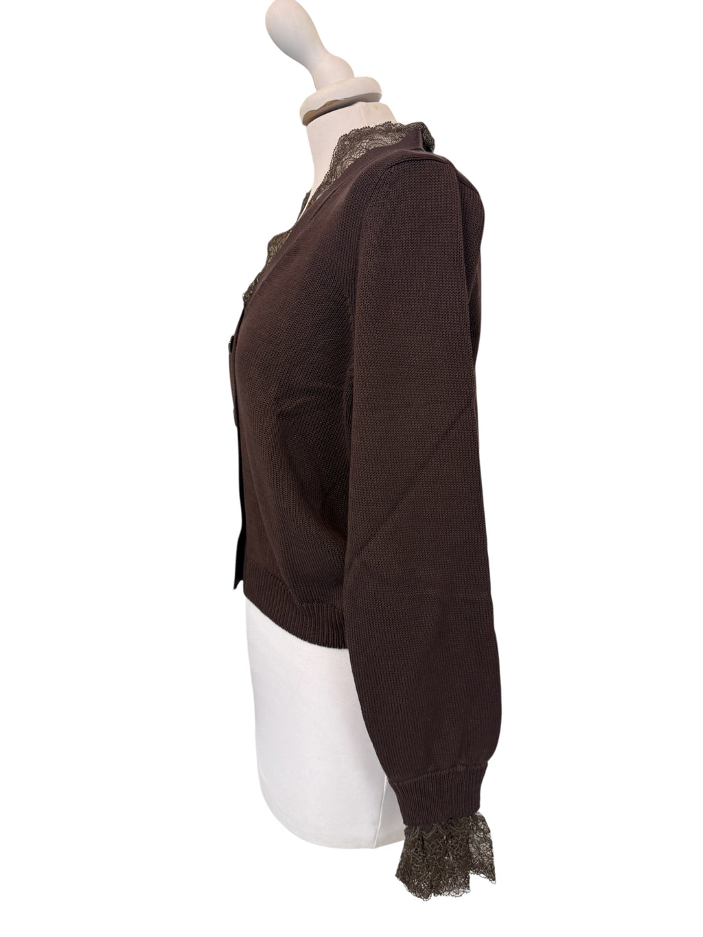 Cardigan pizzo moro