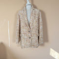 Giacca boucle paiettes panna/rosa/beige
