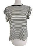 T-shirt righe con rouches