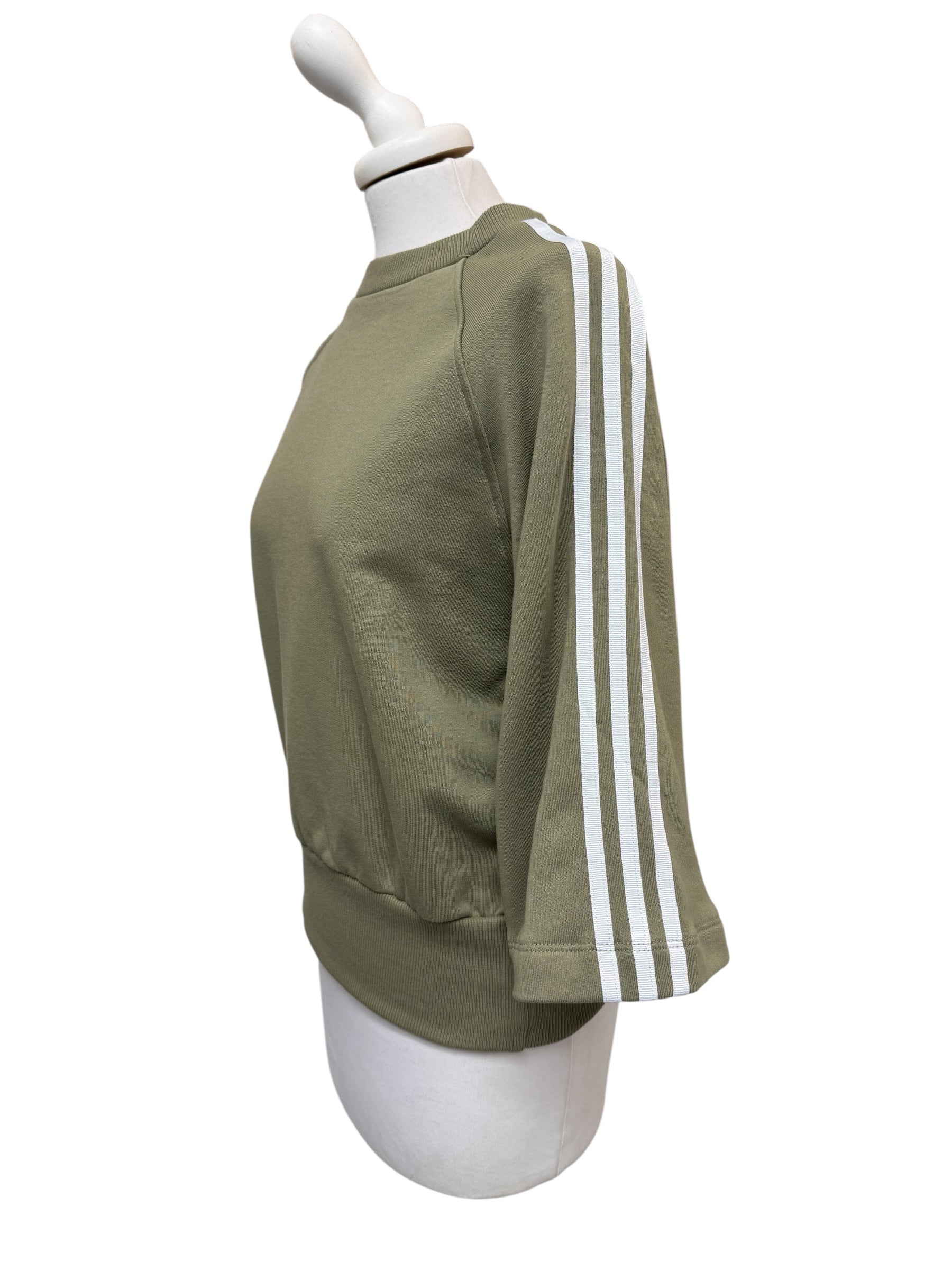 Felpa manica 3/4 con bande laterali