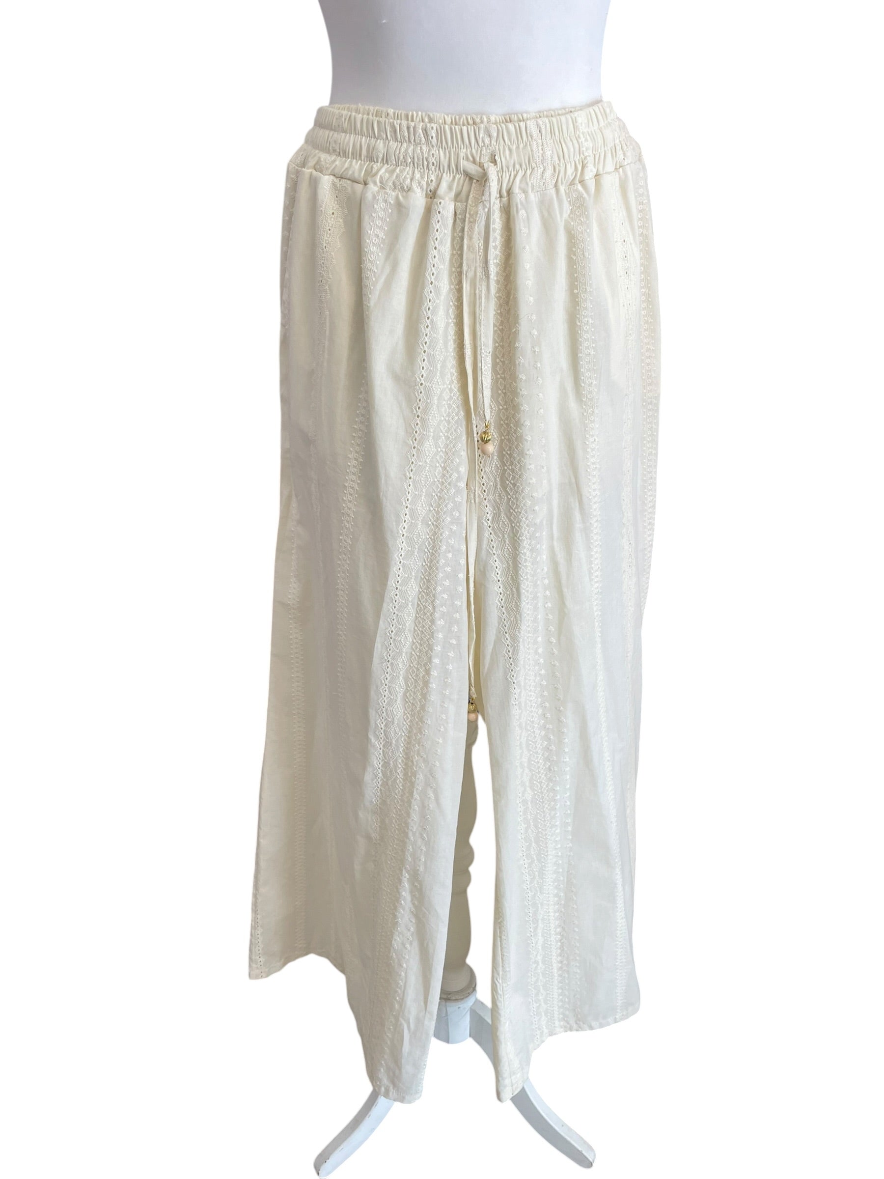 Pantalone palazzo ricamato WZ1641 variante unica