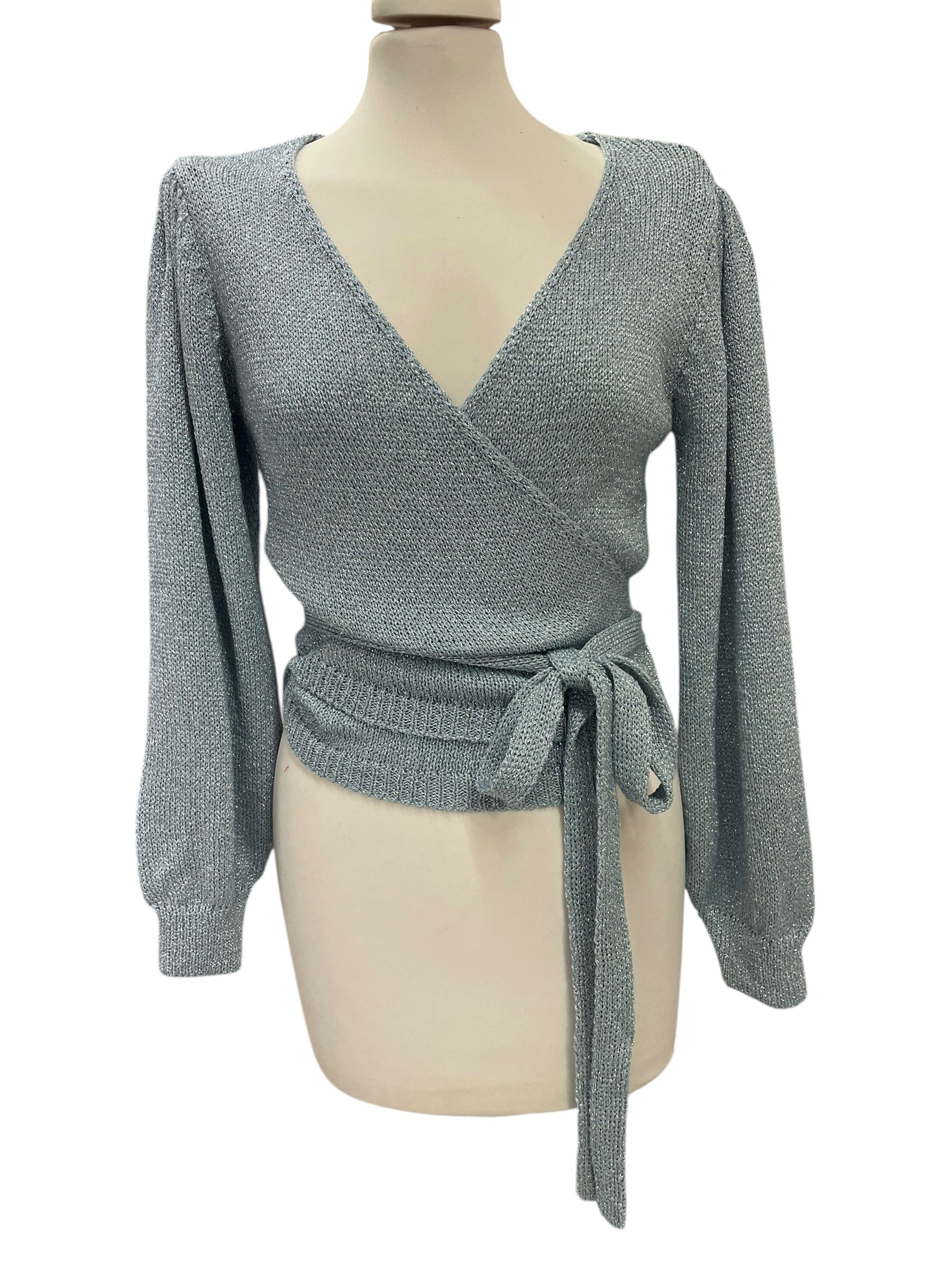 Cardigan incrociato lurex vicolo taglia unica