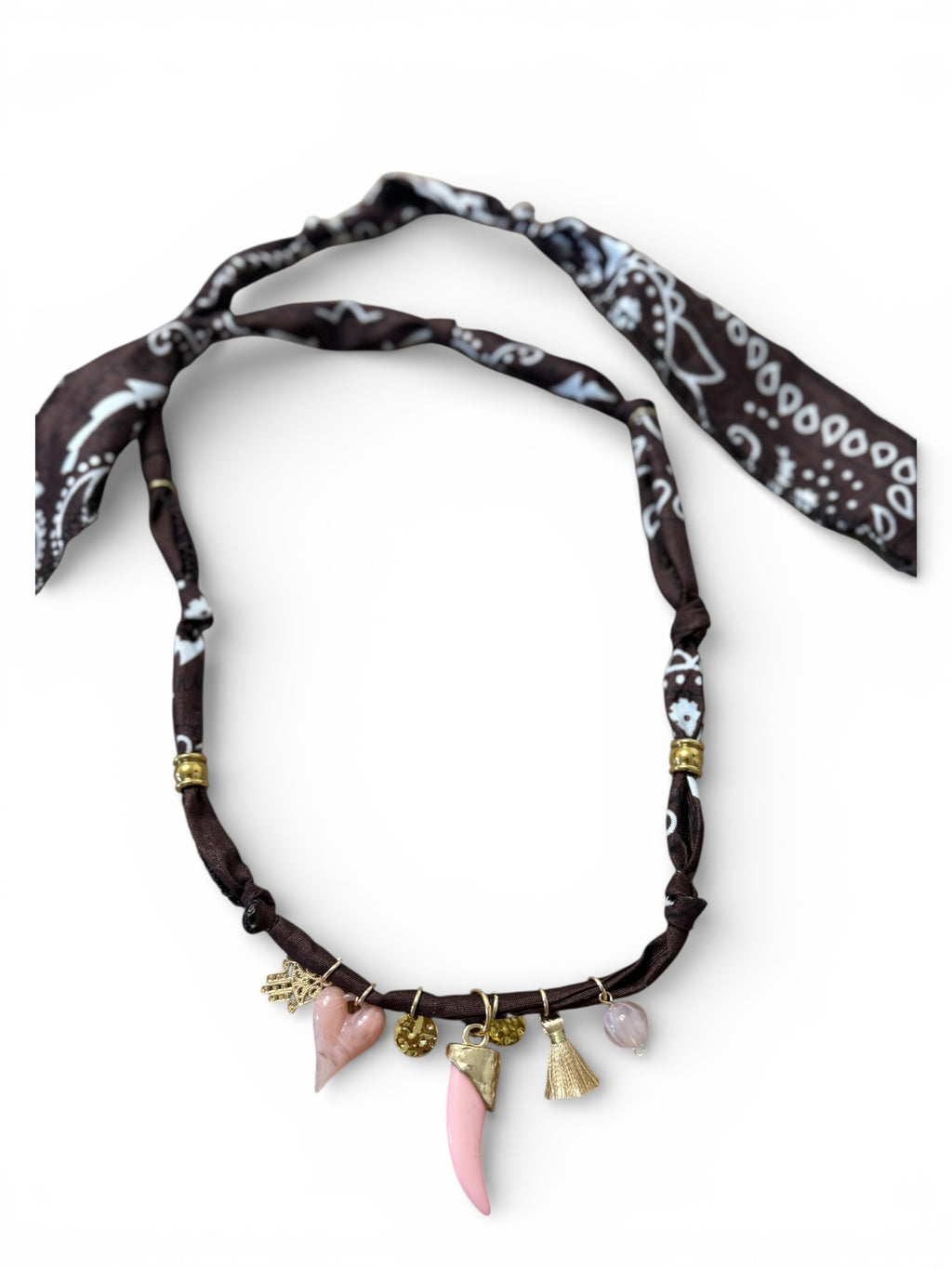 Necklace Bandana moro corno rosa