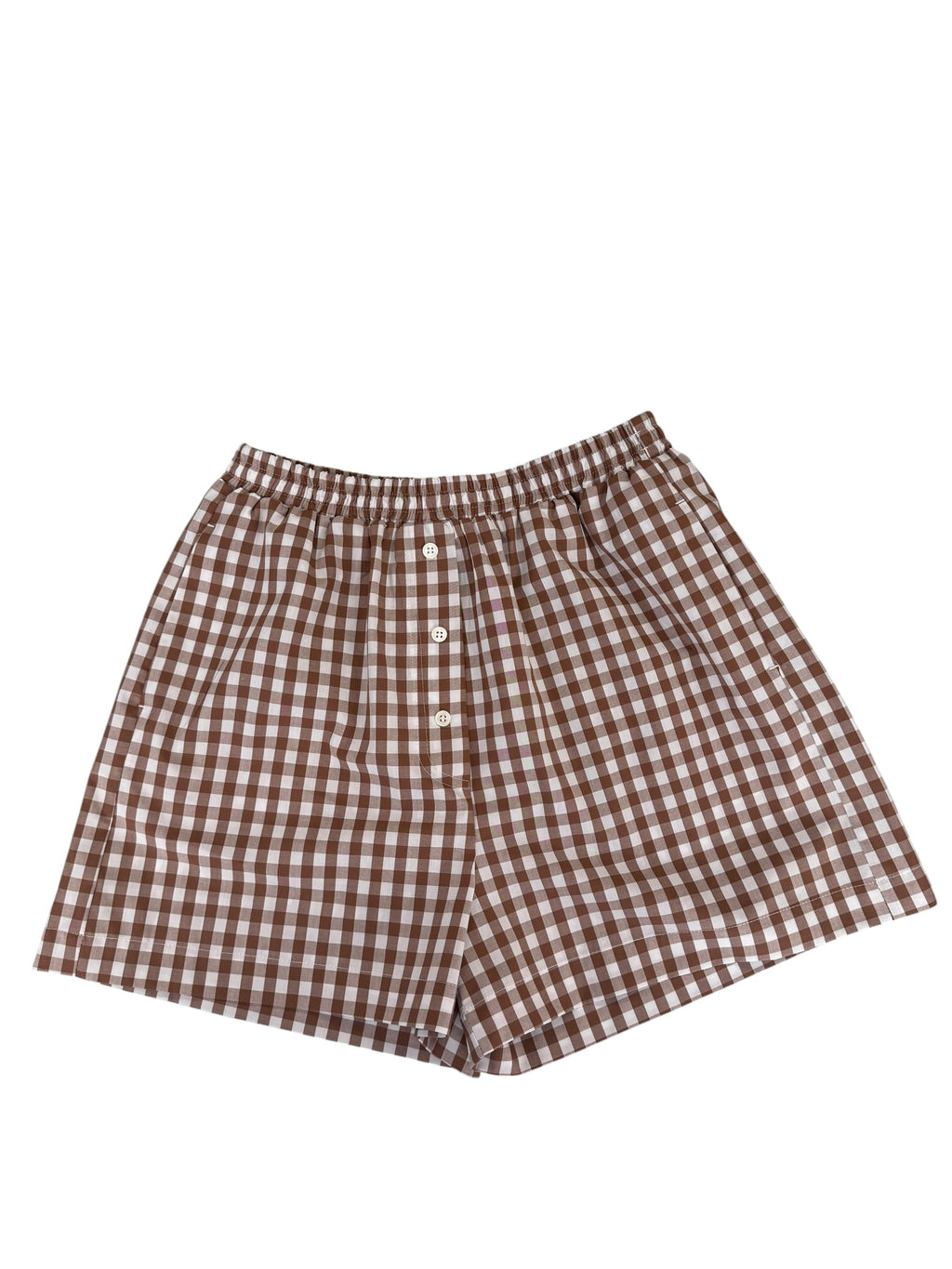 Short vichì marrone/panna