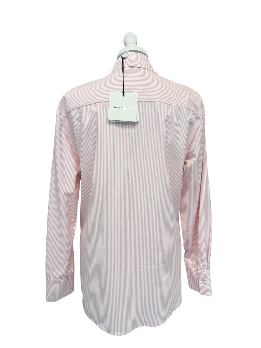 Camicia a righe rosa/bco