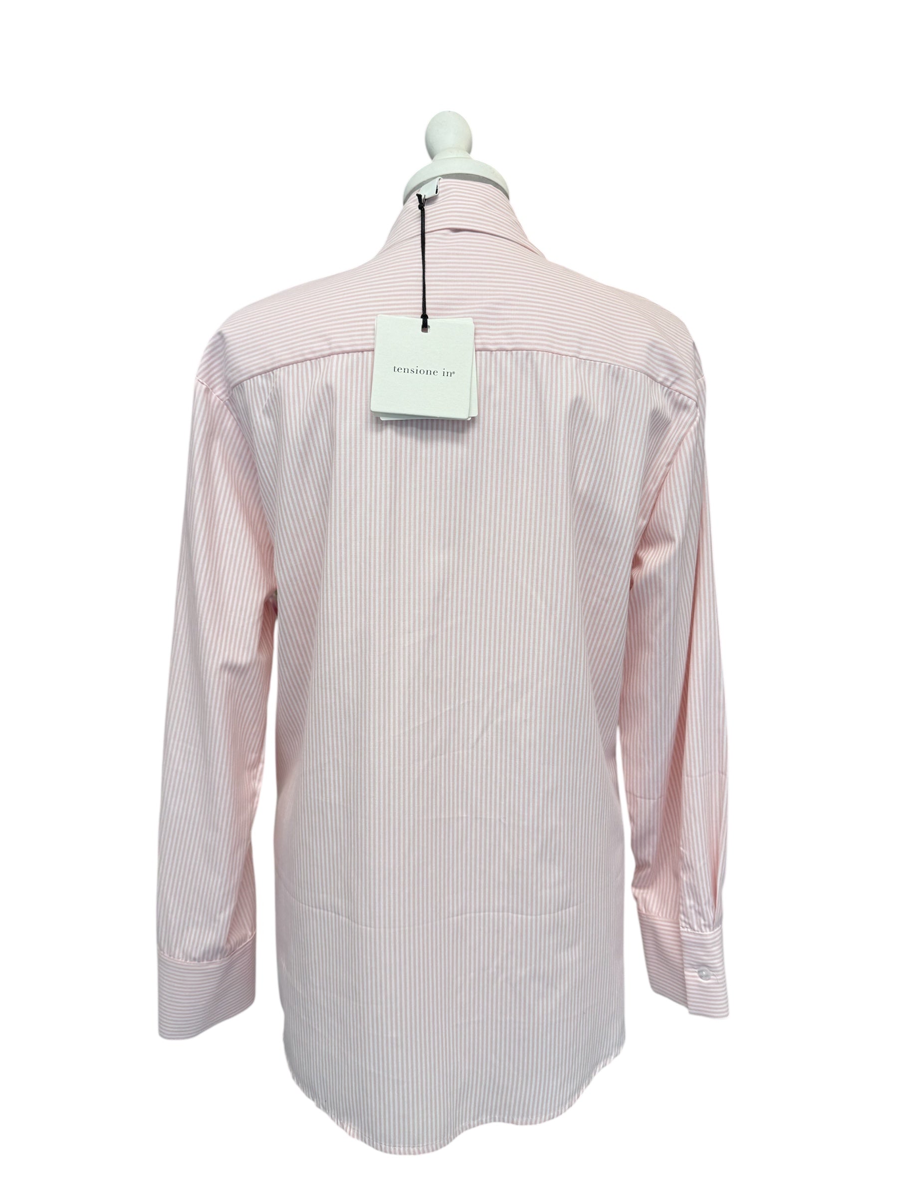 Camicia a righe rosa/bco