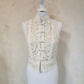 Gilet macrame con alamari