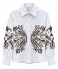 Camicia con ricamo moro