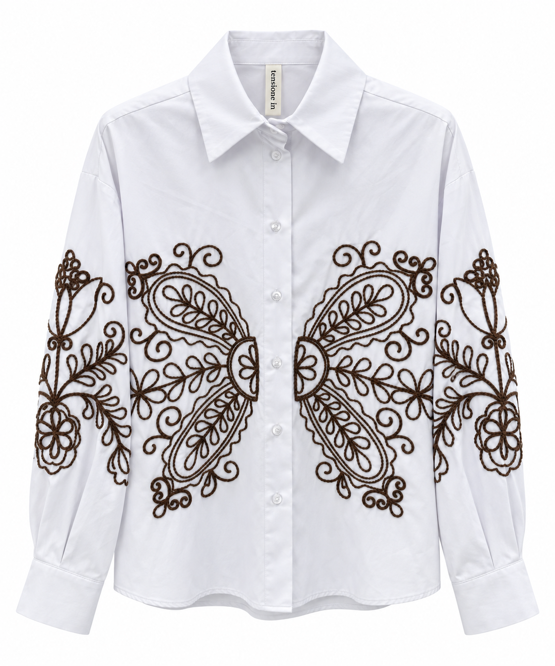 Camicia con ricamo moro