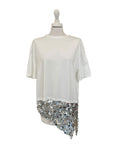 T-shirt PE260187 pailettes bianca taglia unica
