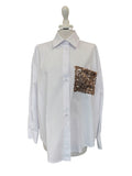 Camicia tasca paillettes tensione in PE260178