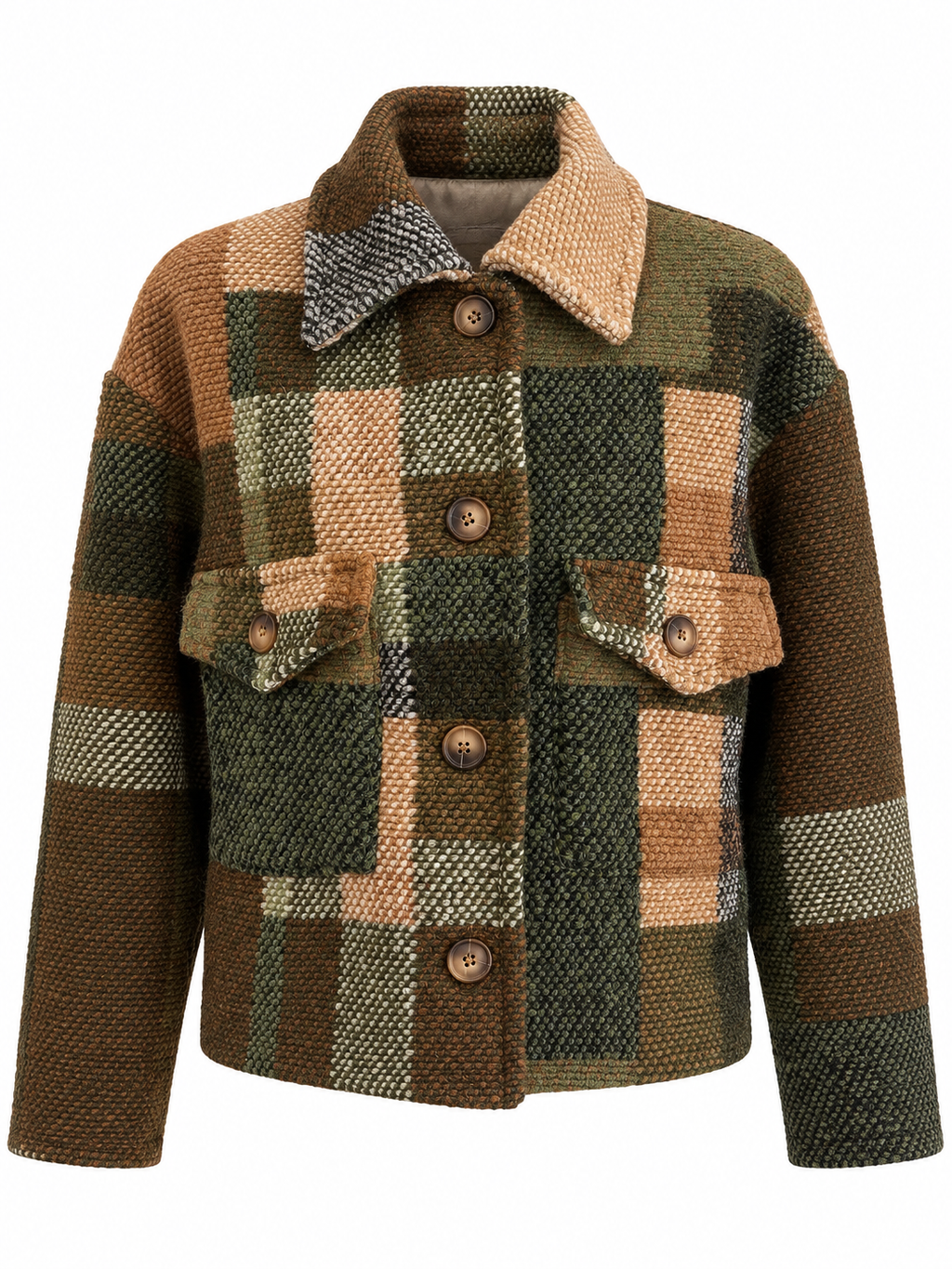 Giacca check verde