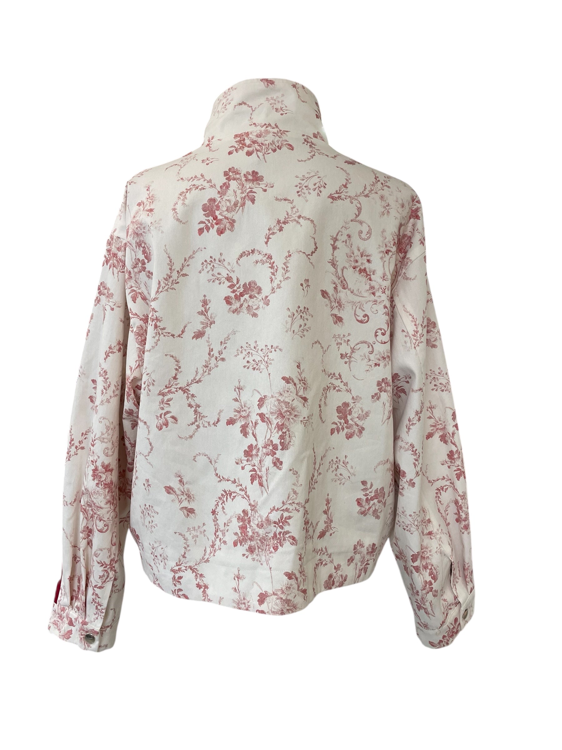 Bomber fiori banda rossa