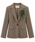 Giacca check moro/verde