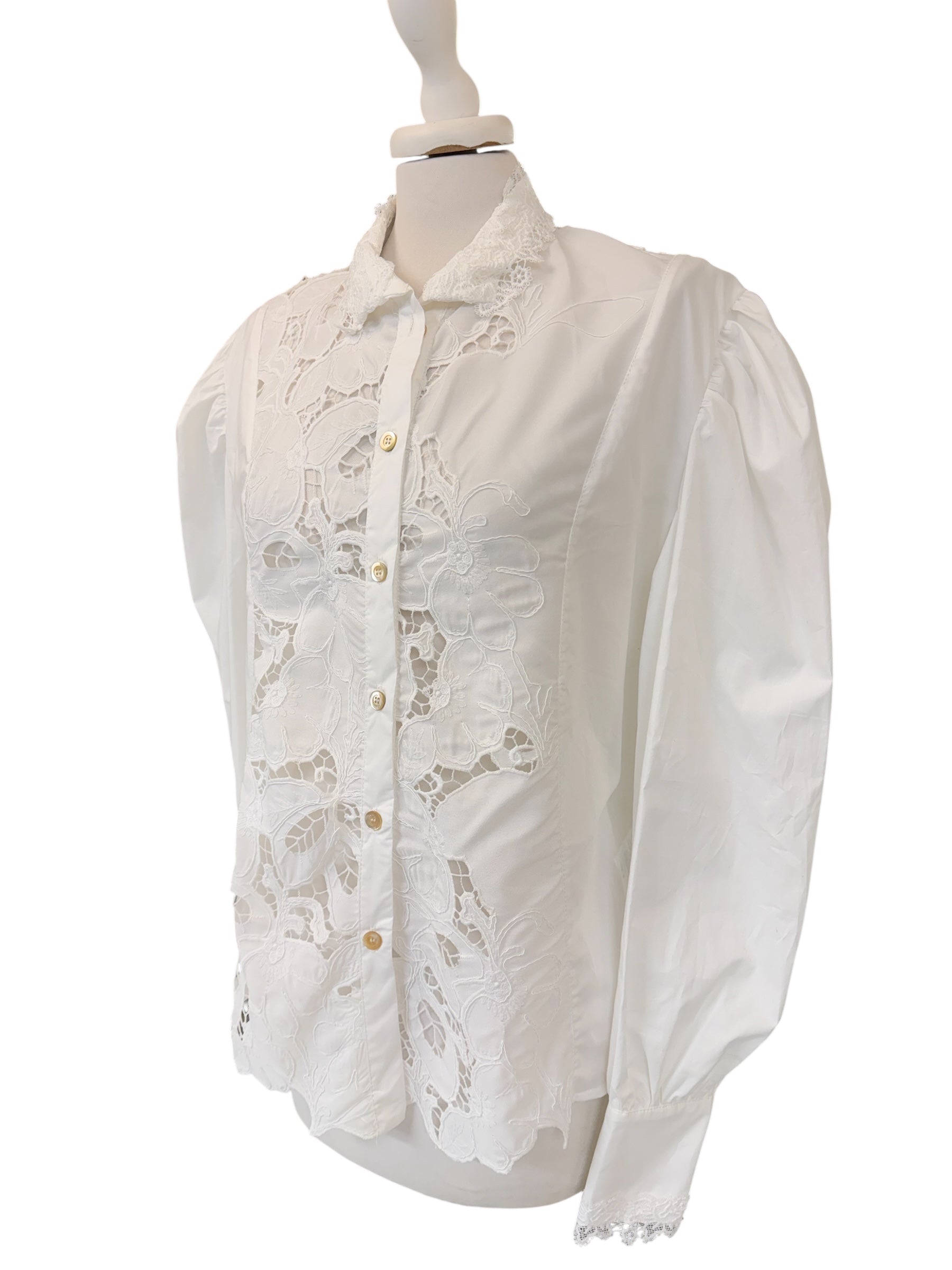 Camicia ricamo bianco