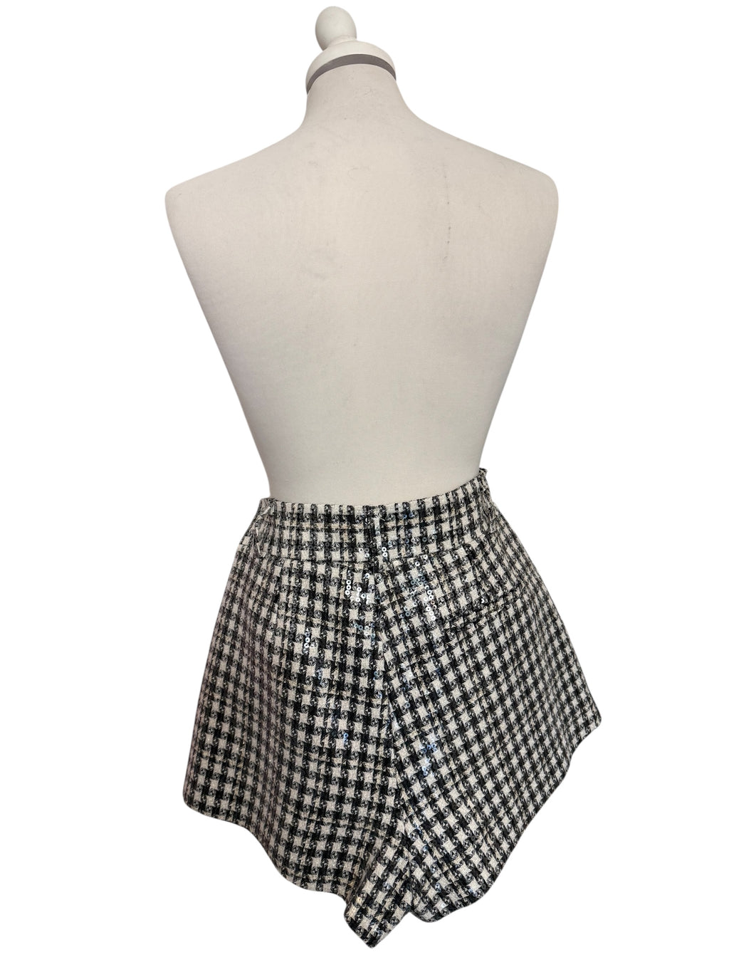 Short bco/nero paiettes