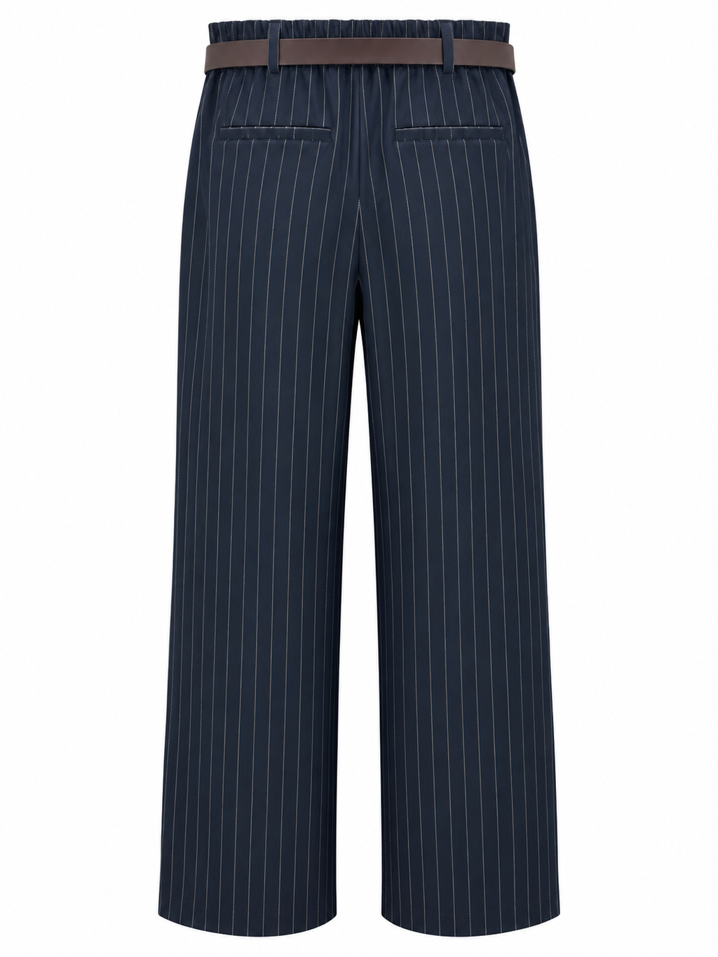 Pantalone palazzo gessato blu