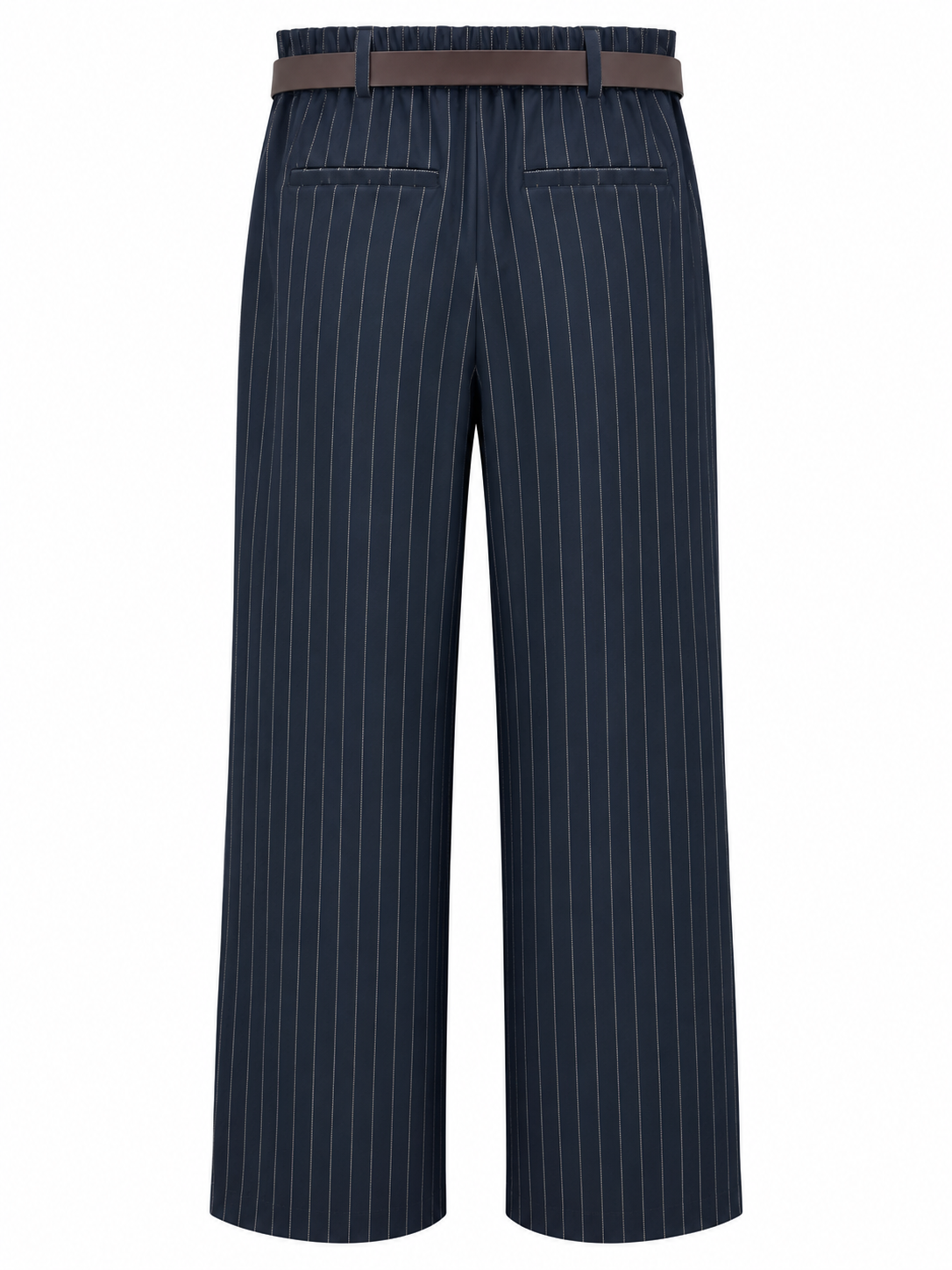 Pantalone palazzo gessato blu