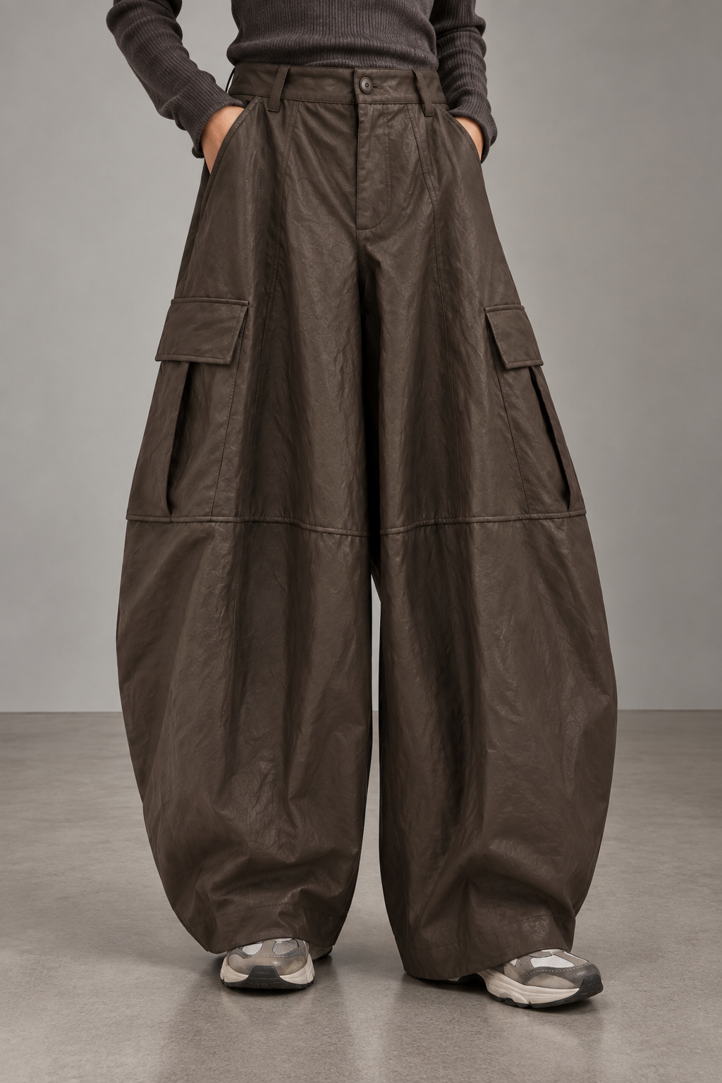 Pantalone moro in ecopelle