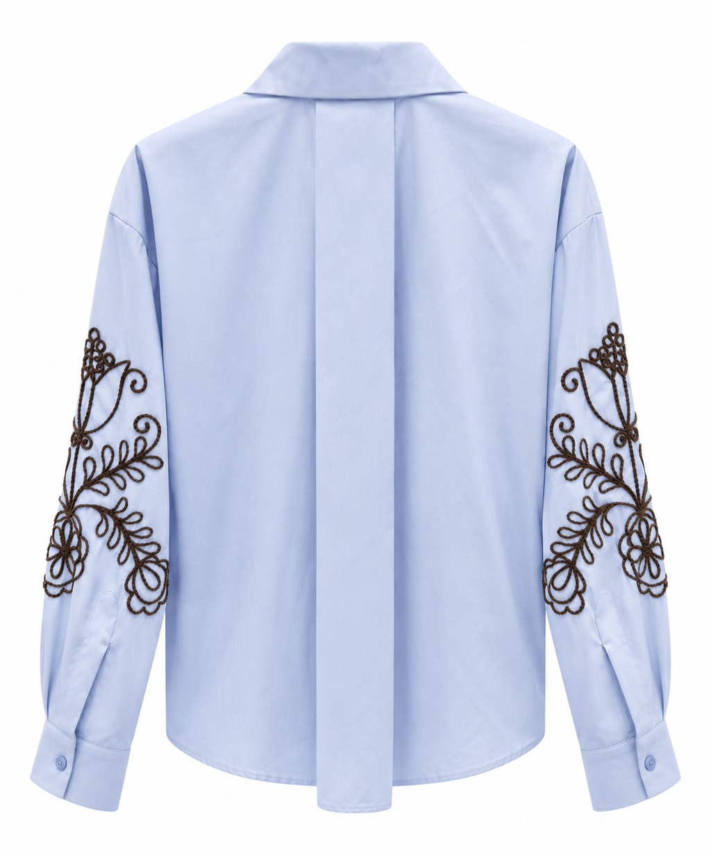 Camicia con ricamo moro