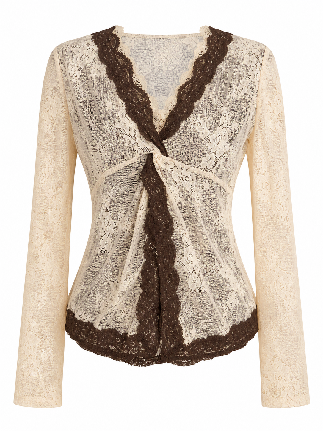 Maglia pizzo bicolore