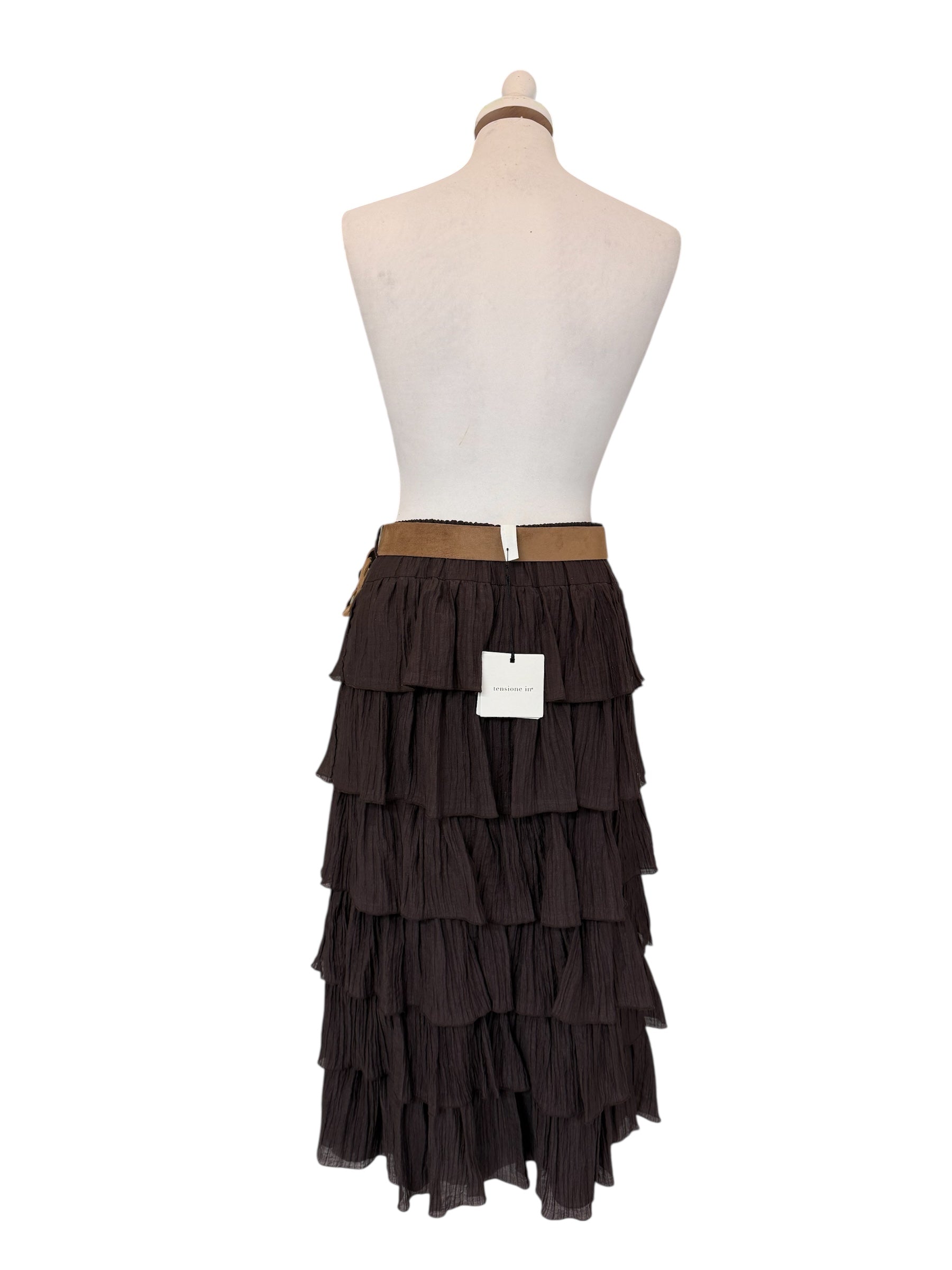 Gonna lunghe a balze moro