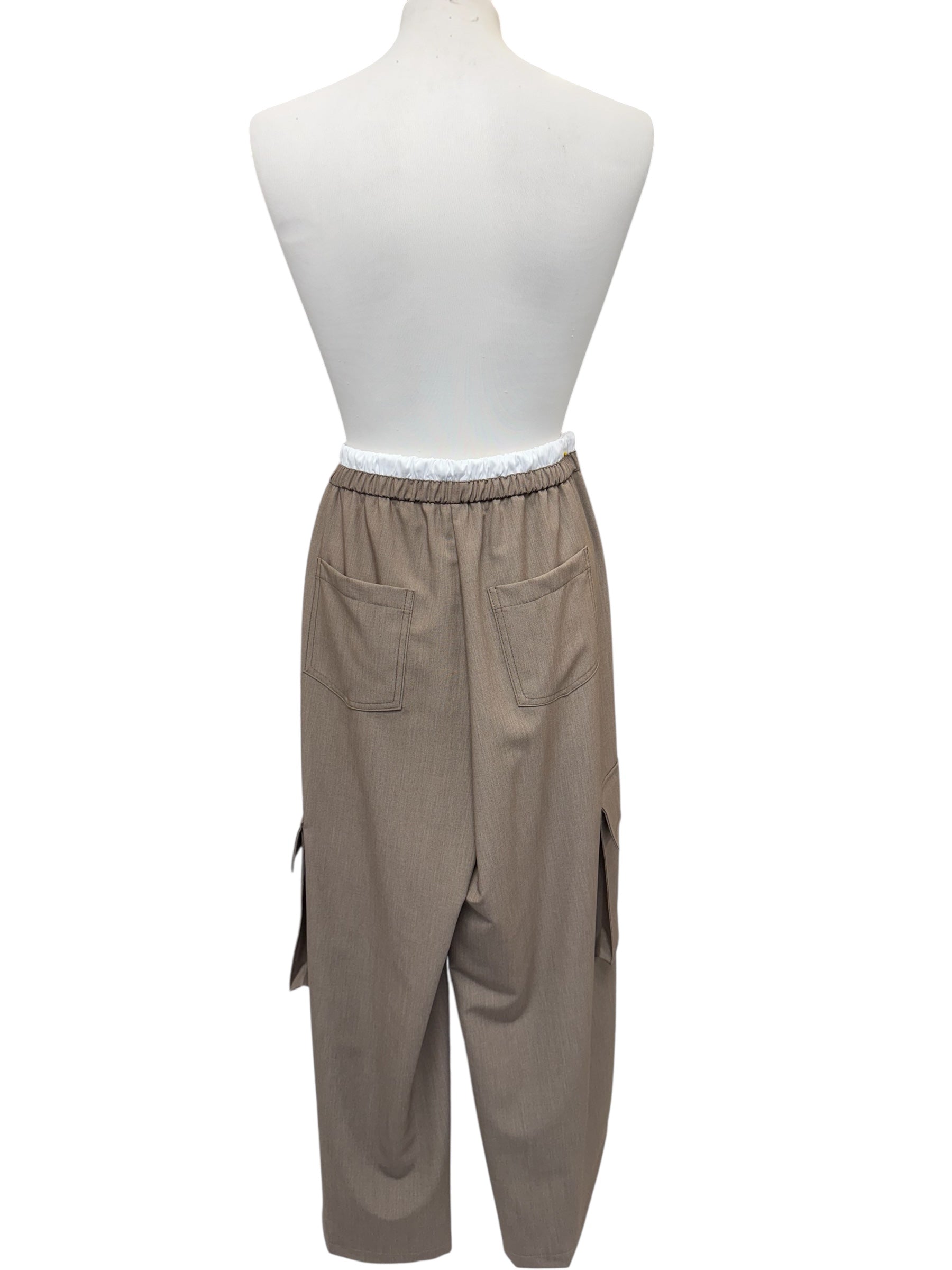 Pantalone casha elastico bianco