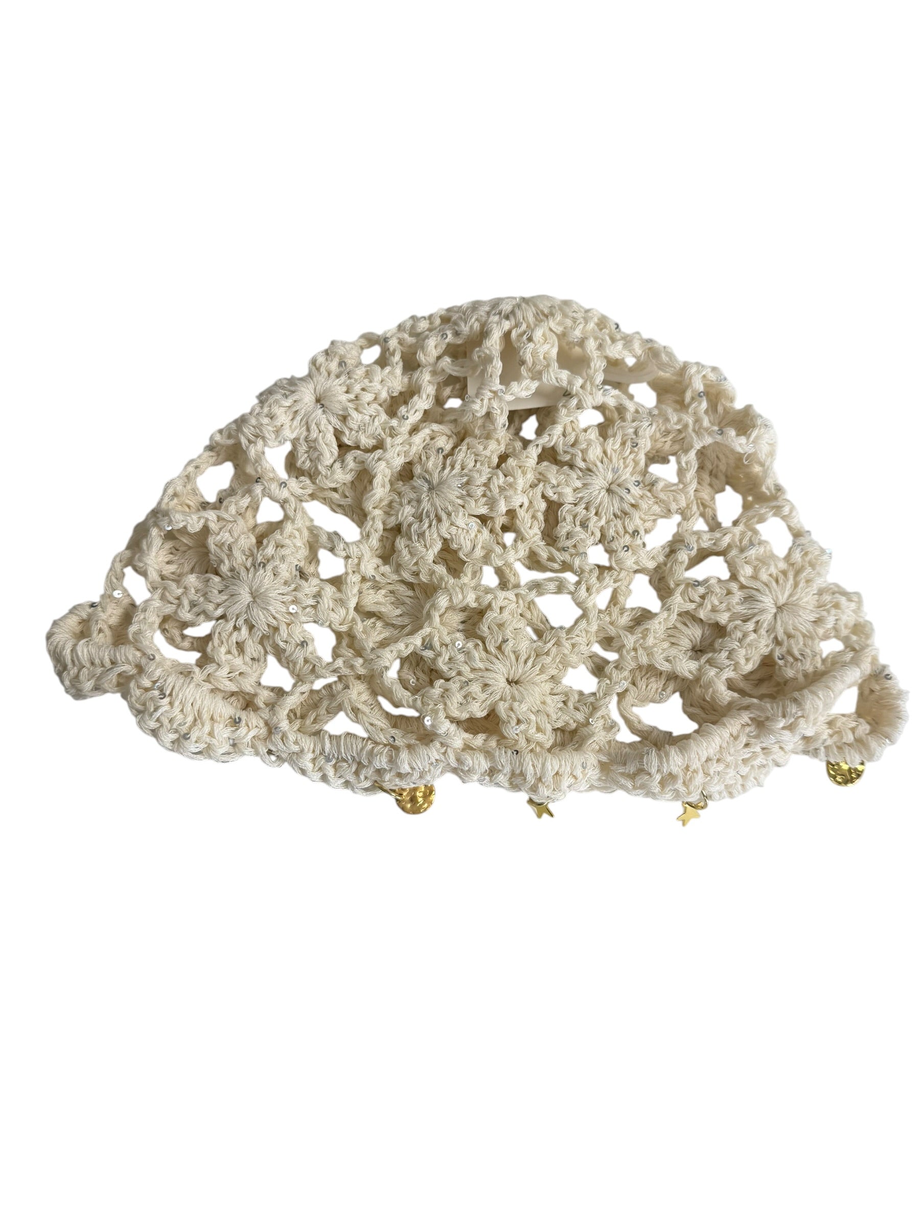 Cappello crochet ciondoli