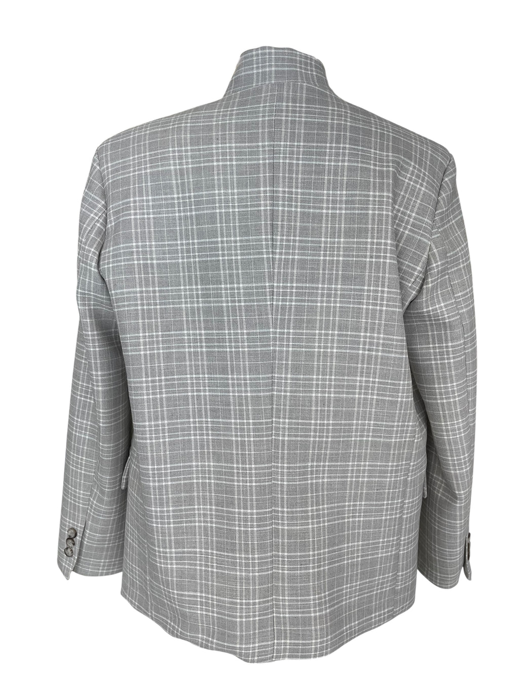Blazer allacciatura asimmetrica check