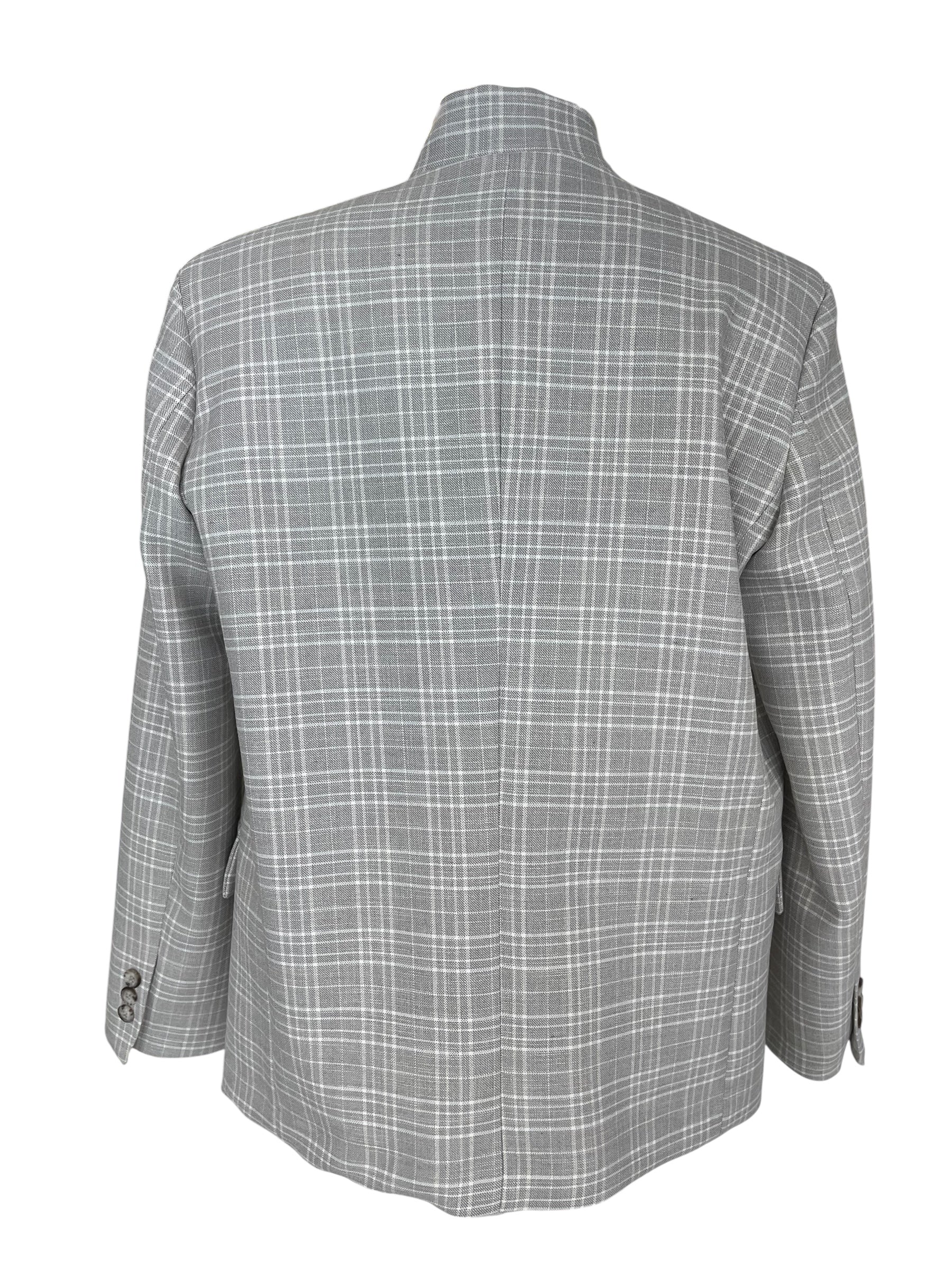Blazer allacciatura asimmetrica check