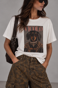 T-shirt stampa bassotto vicolo