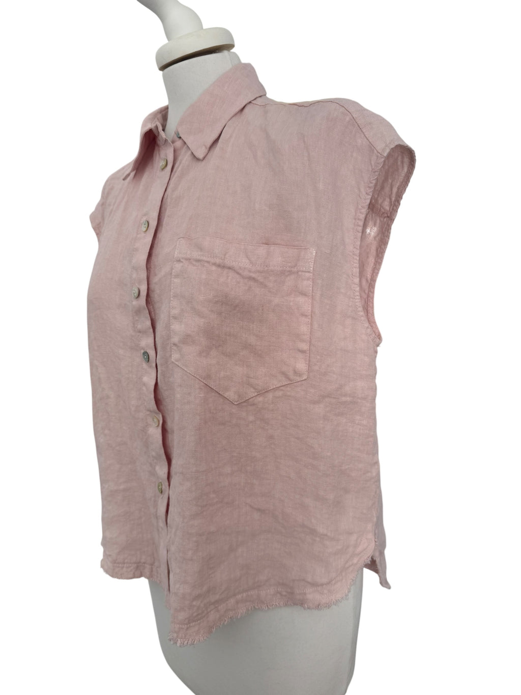 Camicia smanicata puro lino