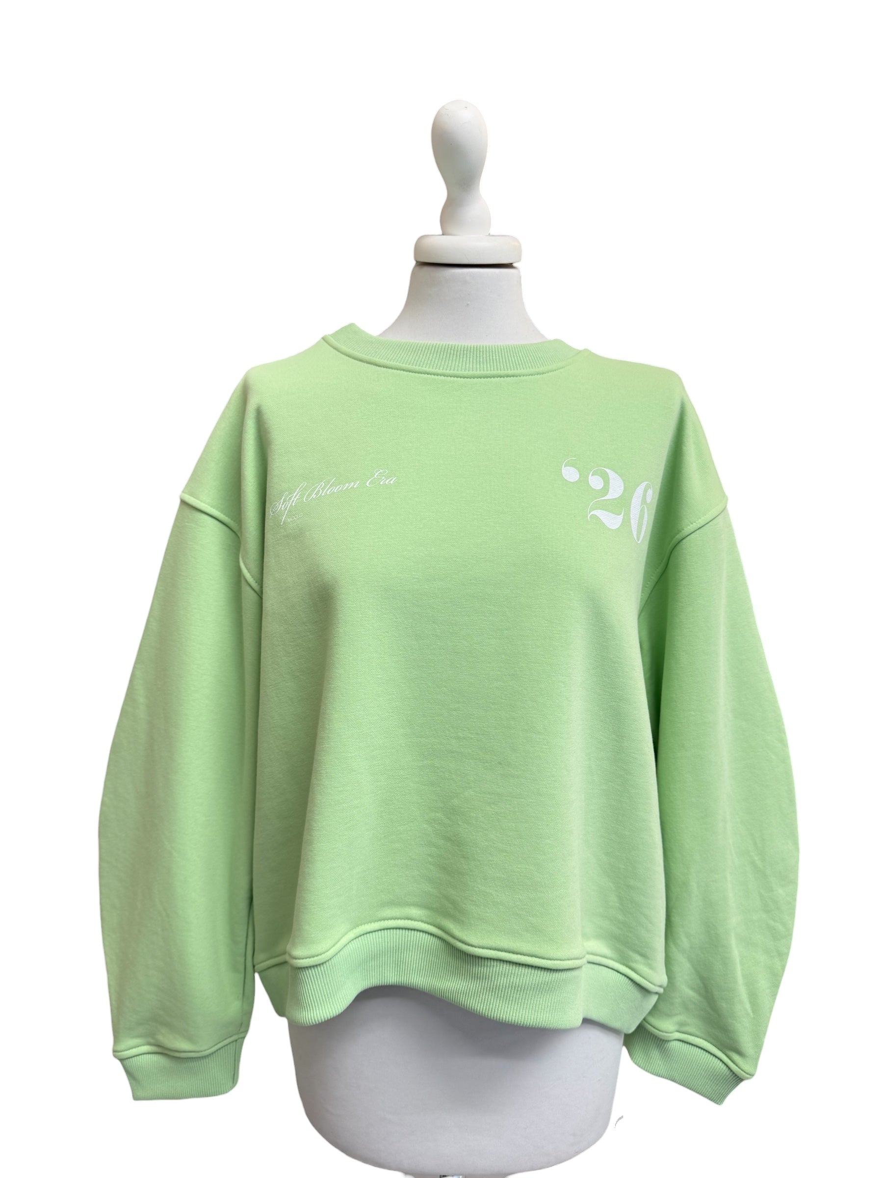 Felpa verde scritta bianca