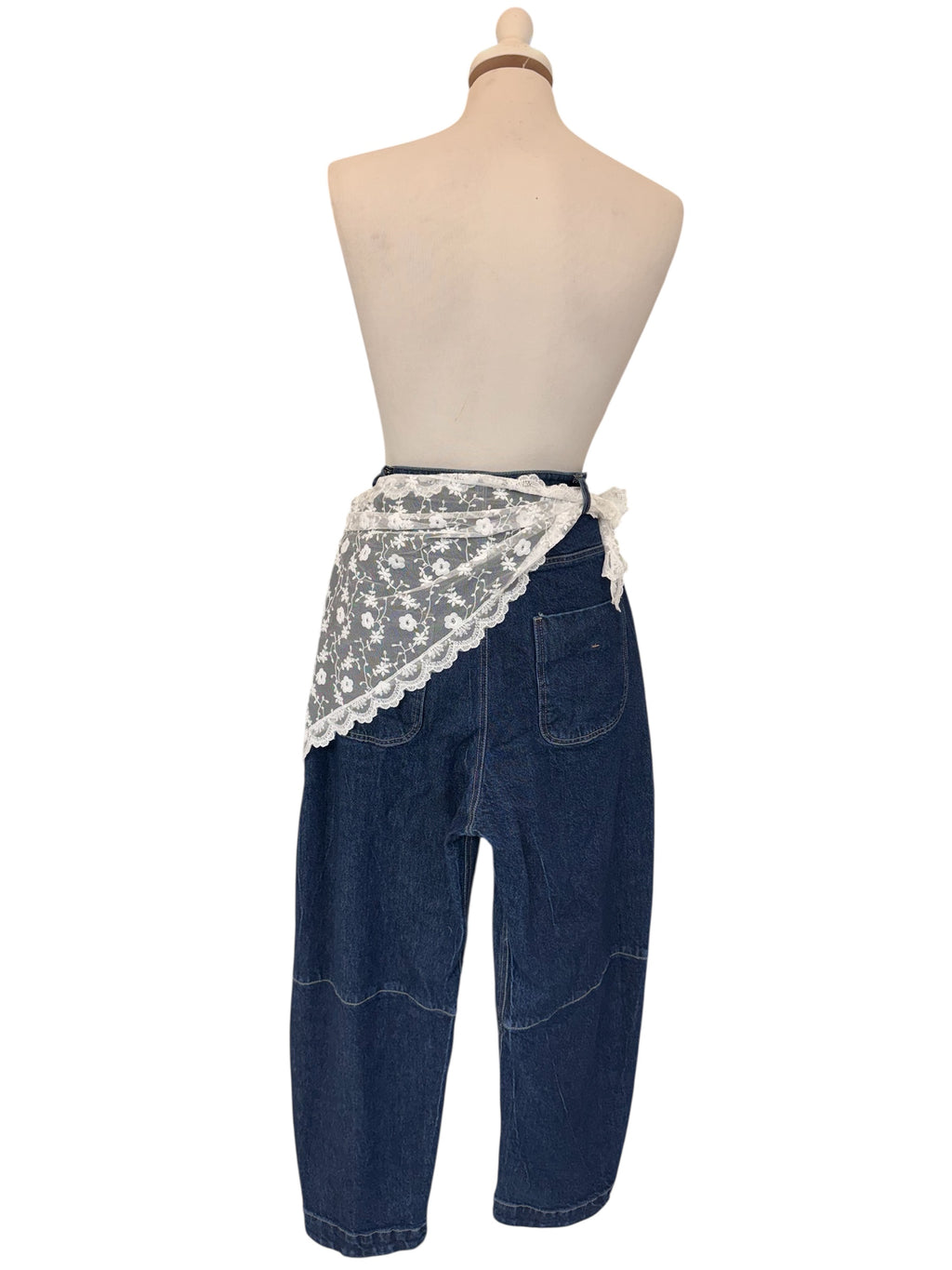Denim con bandana in pizzo S26P407