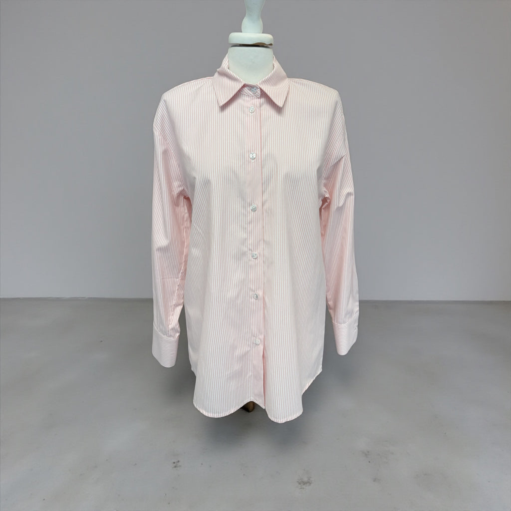 Camicia a righe rosa/bco