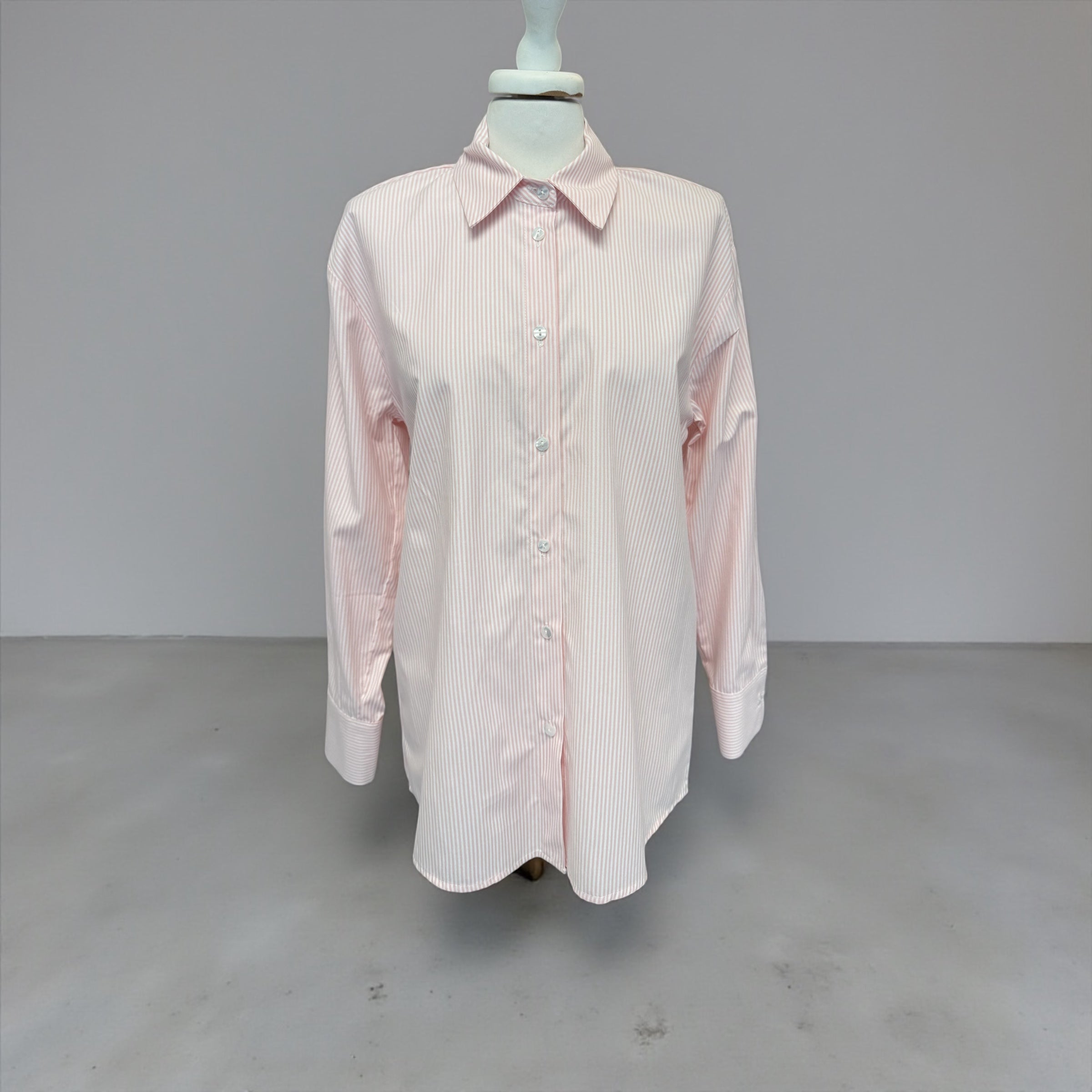 Camicia a righe rosa/bco