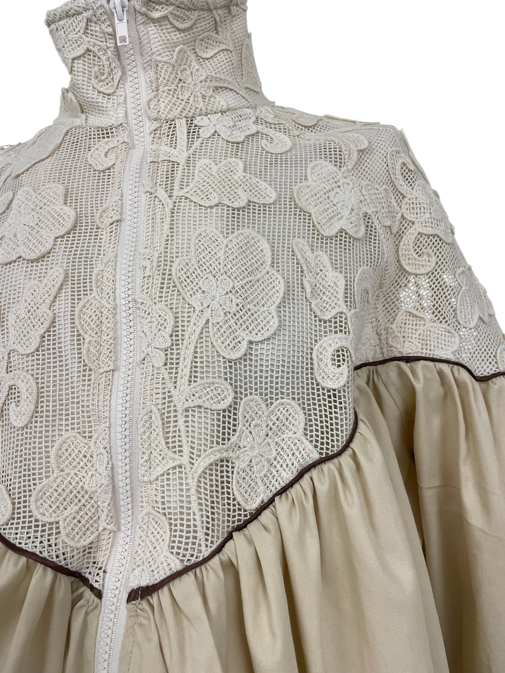 Bomber cotone e pizzo tensione in 38931