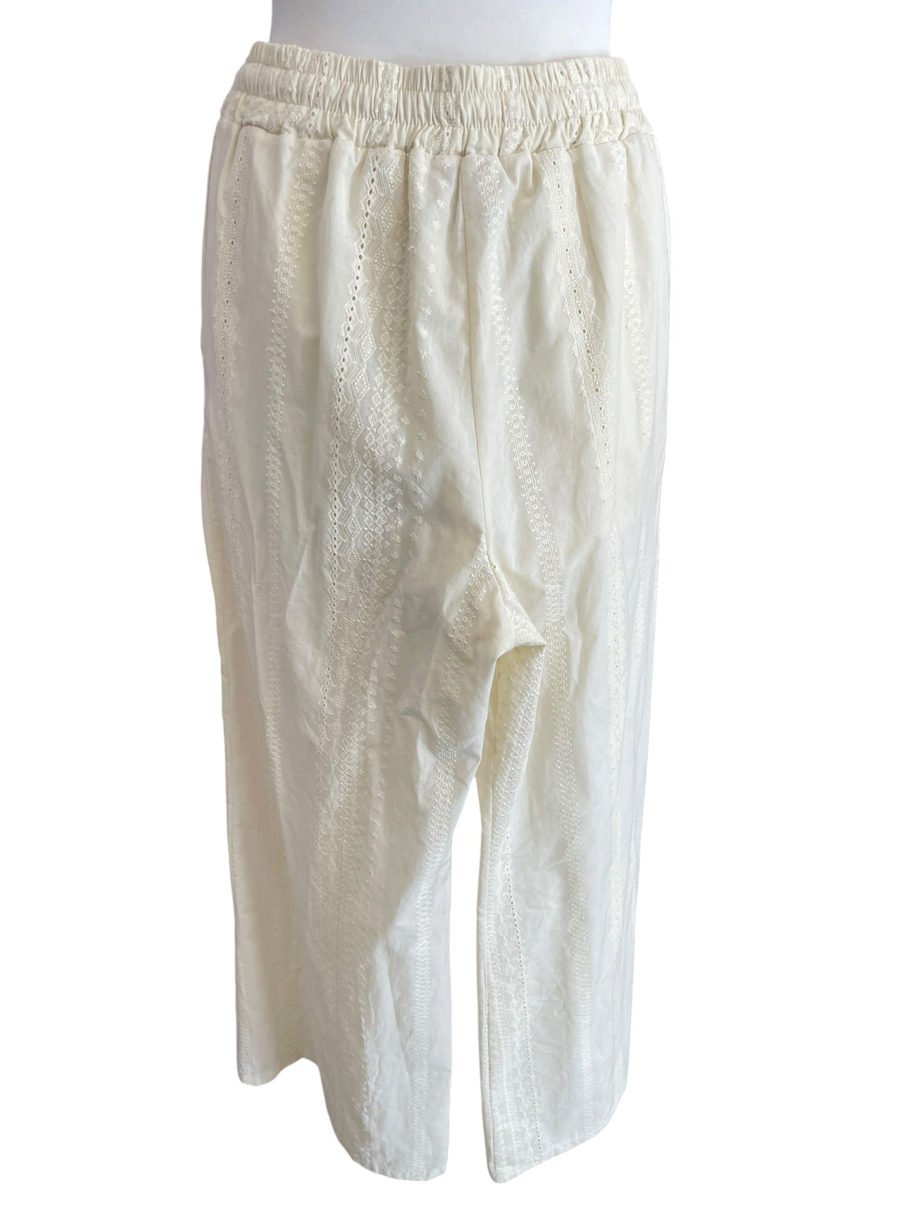 Pantalone palazzo ricamato WZ1641 variante unica