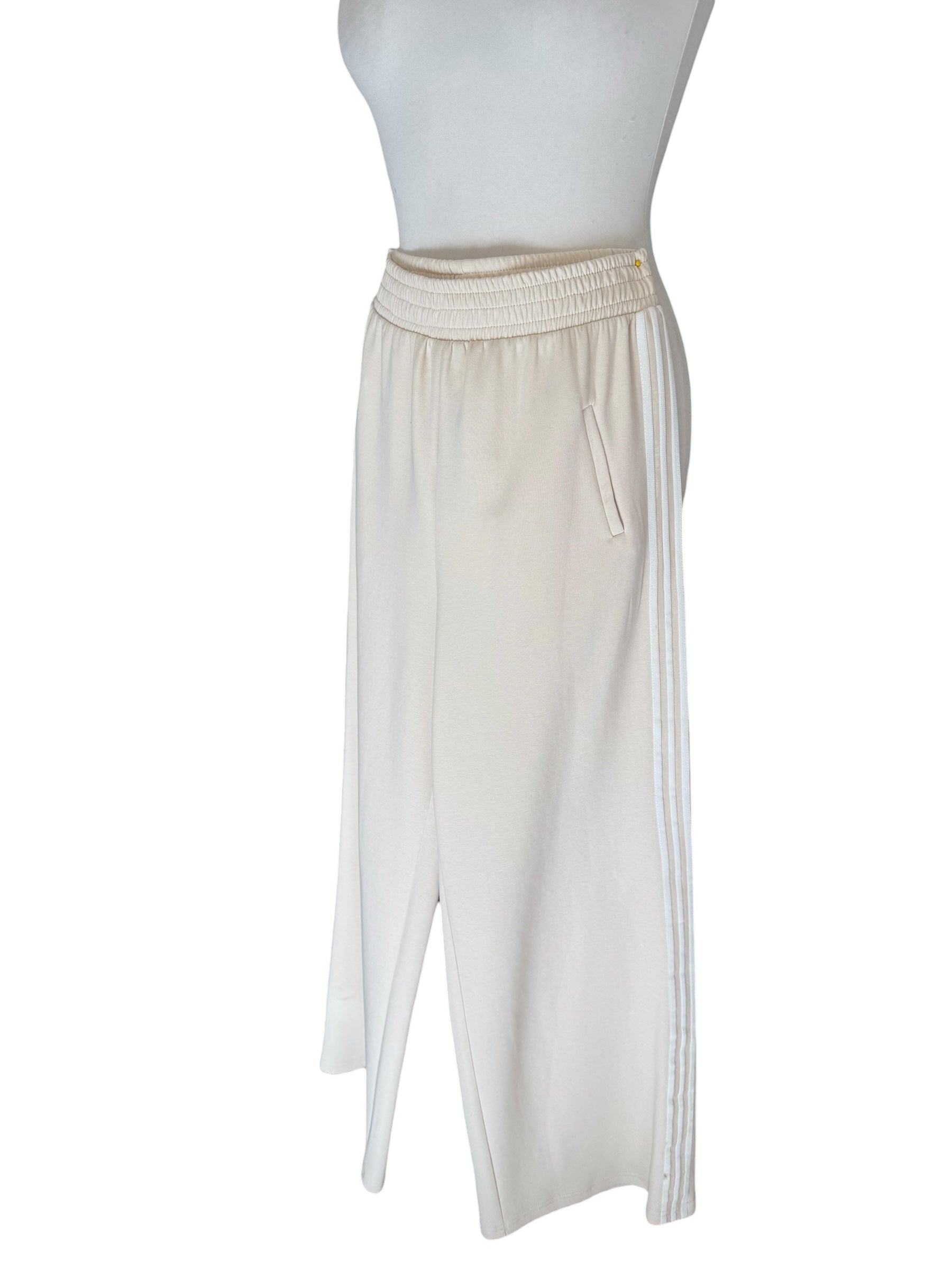 Pantalone crema banda laterale