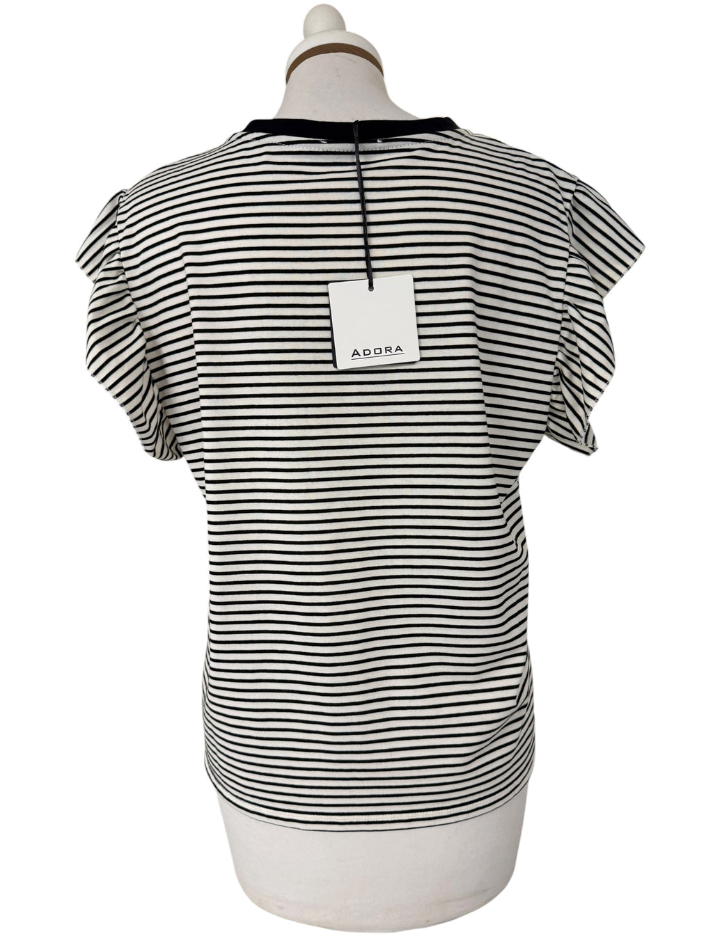 T-shirt righe con rouches